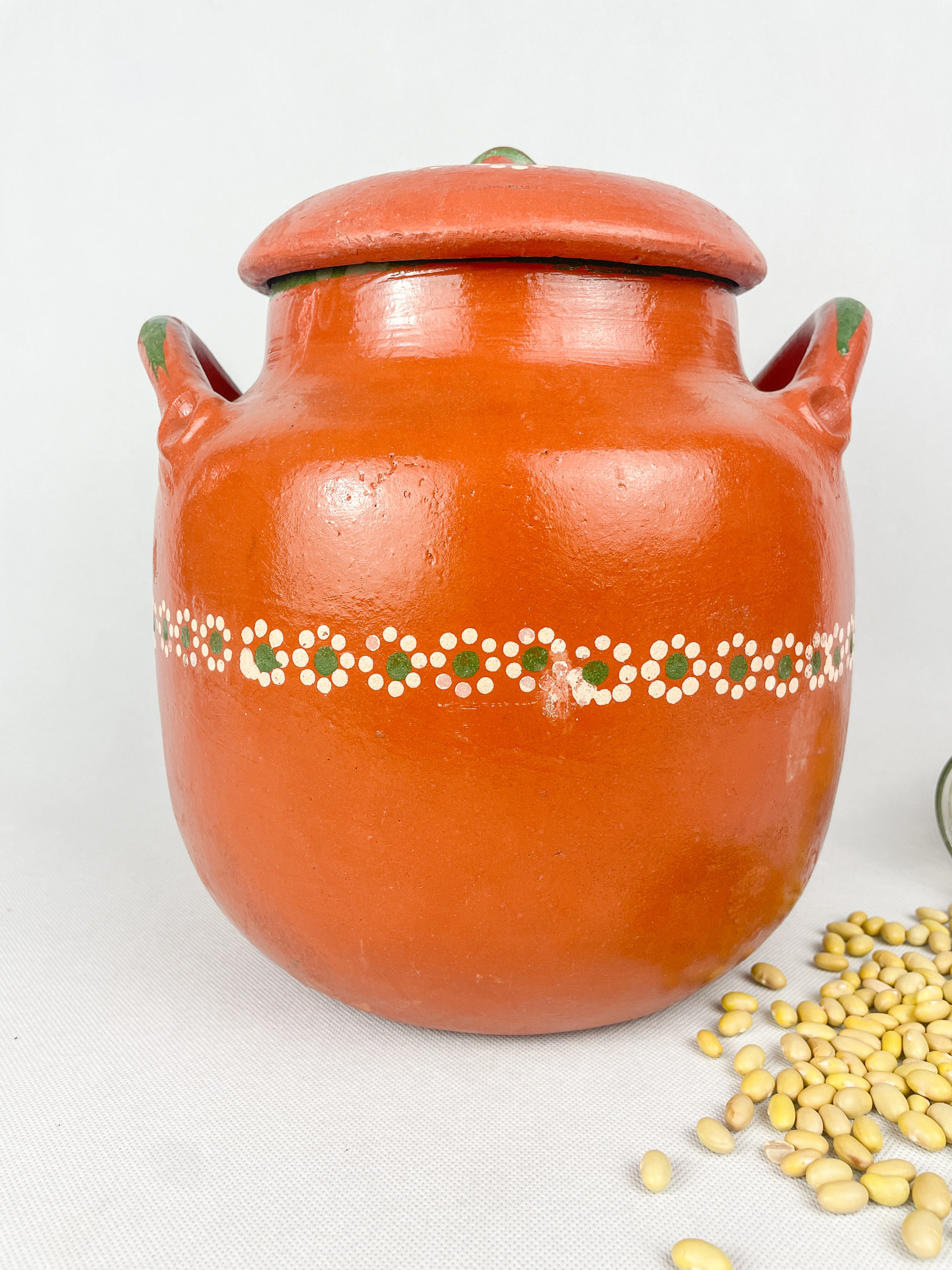 Tonala Mexican Large Clay Pot Frijolera Mexican Clay Cooking Pot Large Olla Frijolera Grande