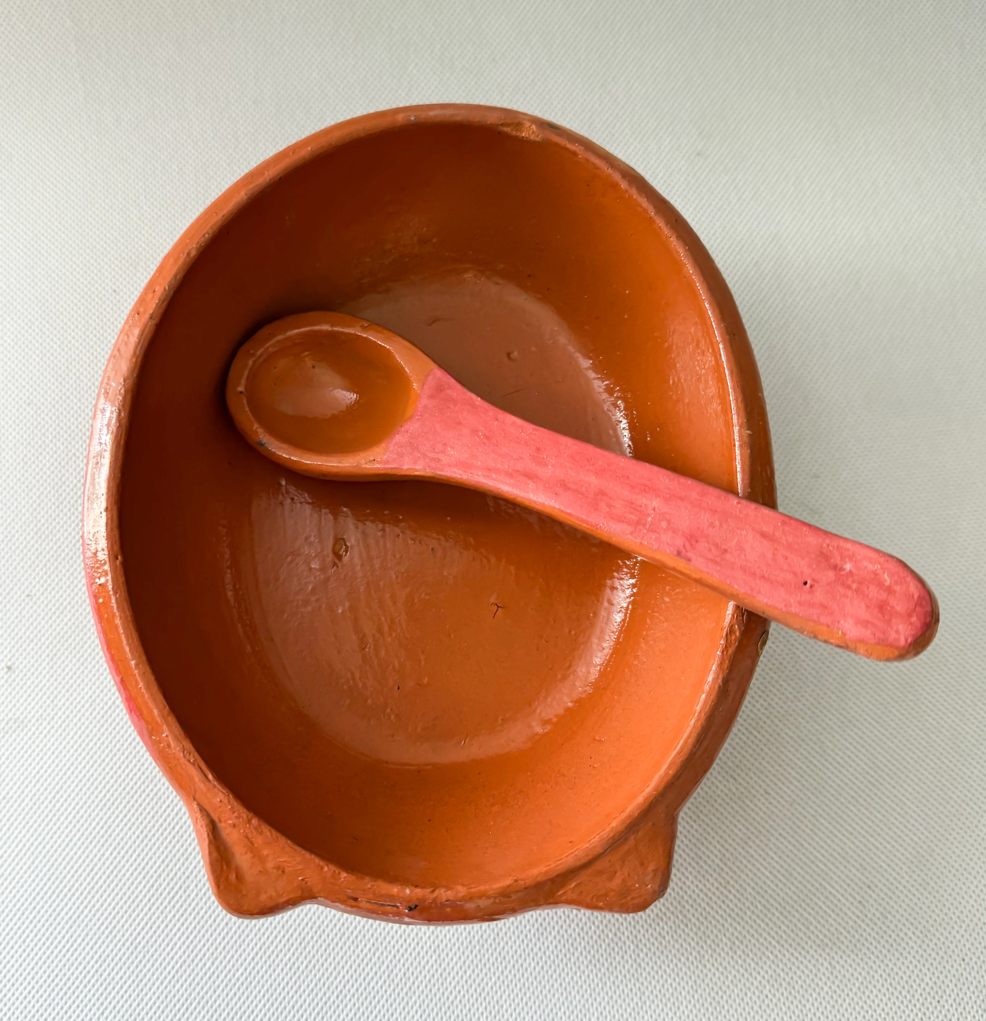 Michoacan Red Clay Pottery Dinnerware Set 36 Pc Clay Bowls Mexican Red Clay Vajilla de Barro