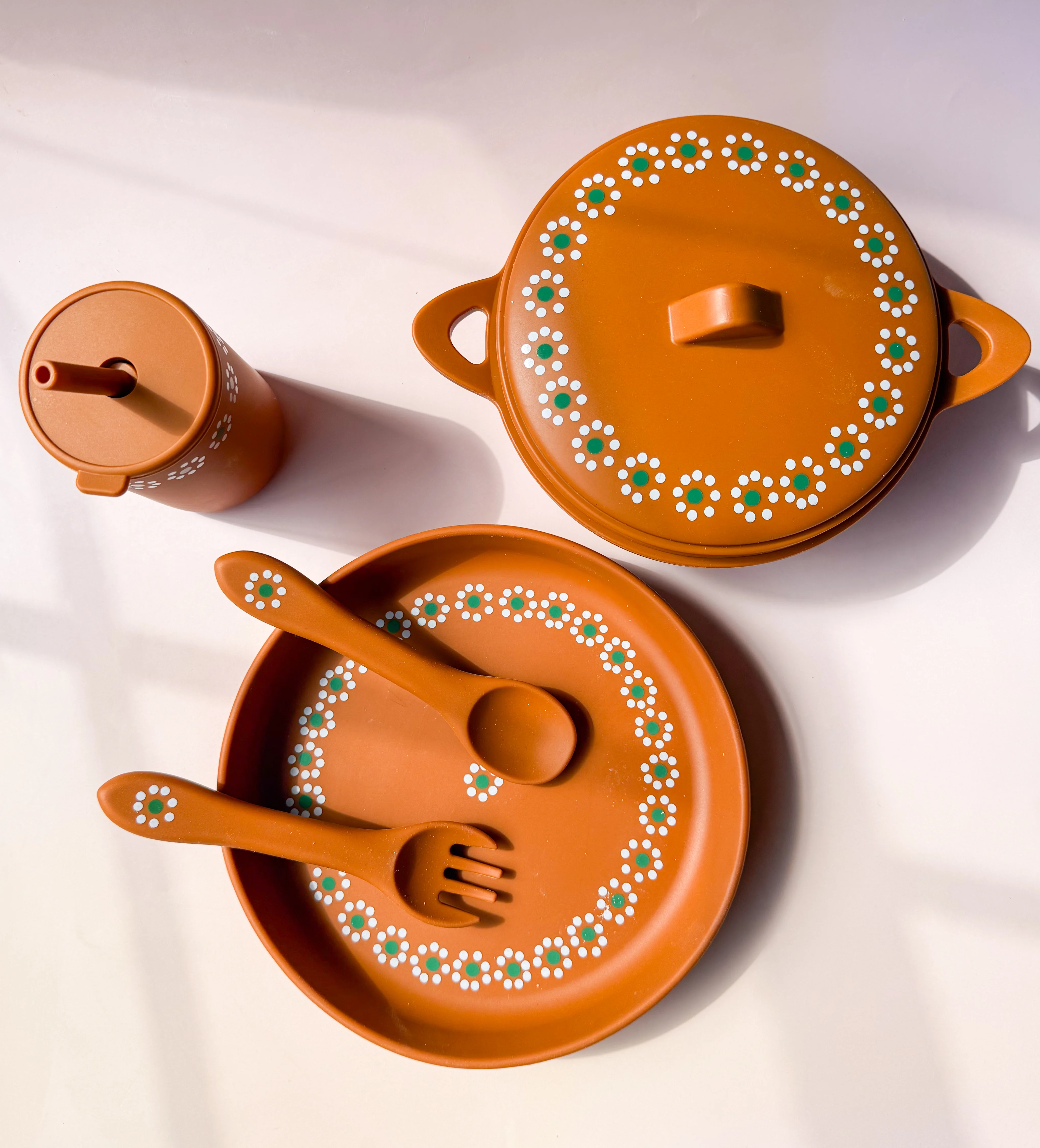 Mexican Clay Plate Baby Mexican Inspired Silicone Barro Meal Set