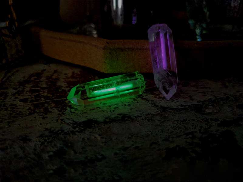 Handcrafted Natural Crystal Tritium Pendant Necklace