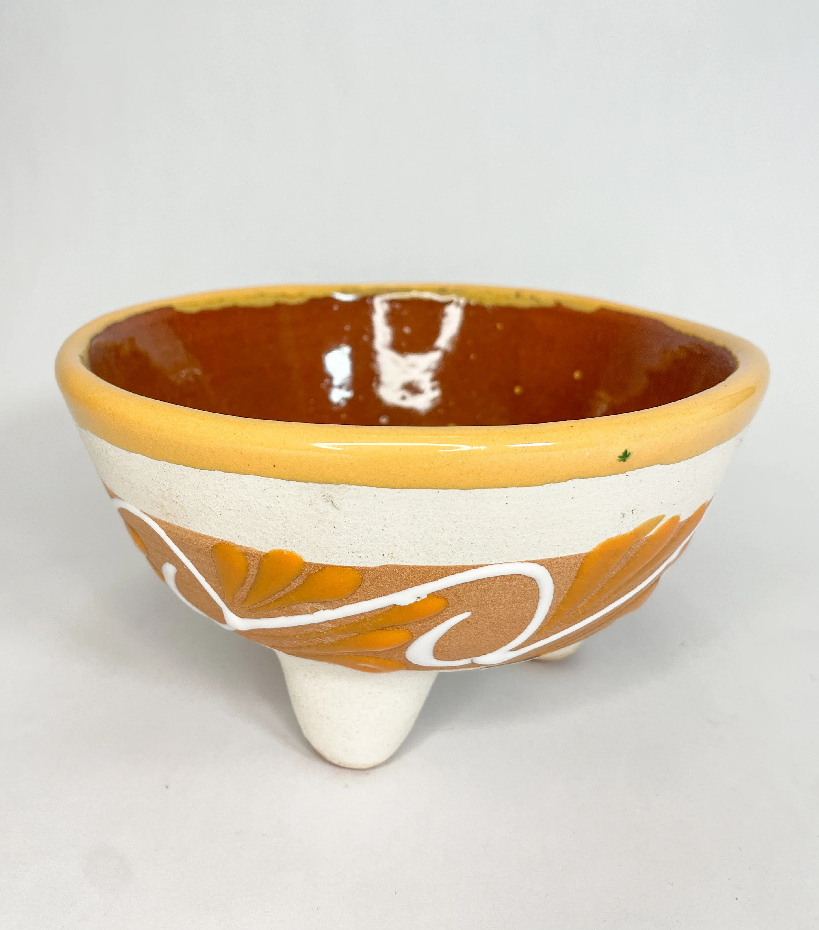 Jalisco Engobe Clay Molcajete Mexican Clay Salsa Bowl Mexican Clay Bowls