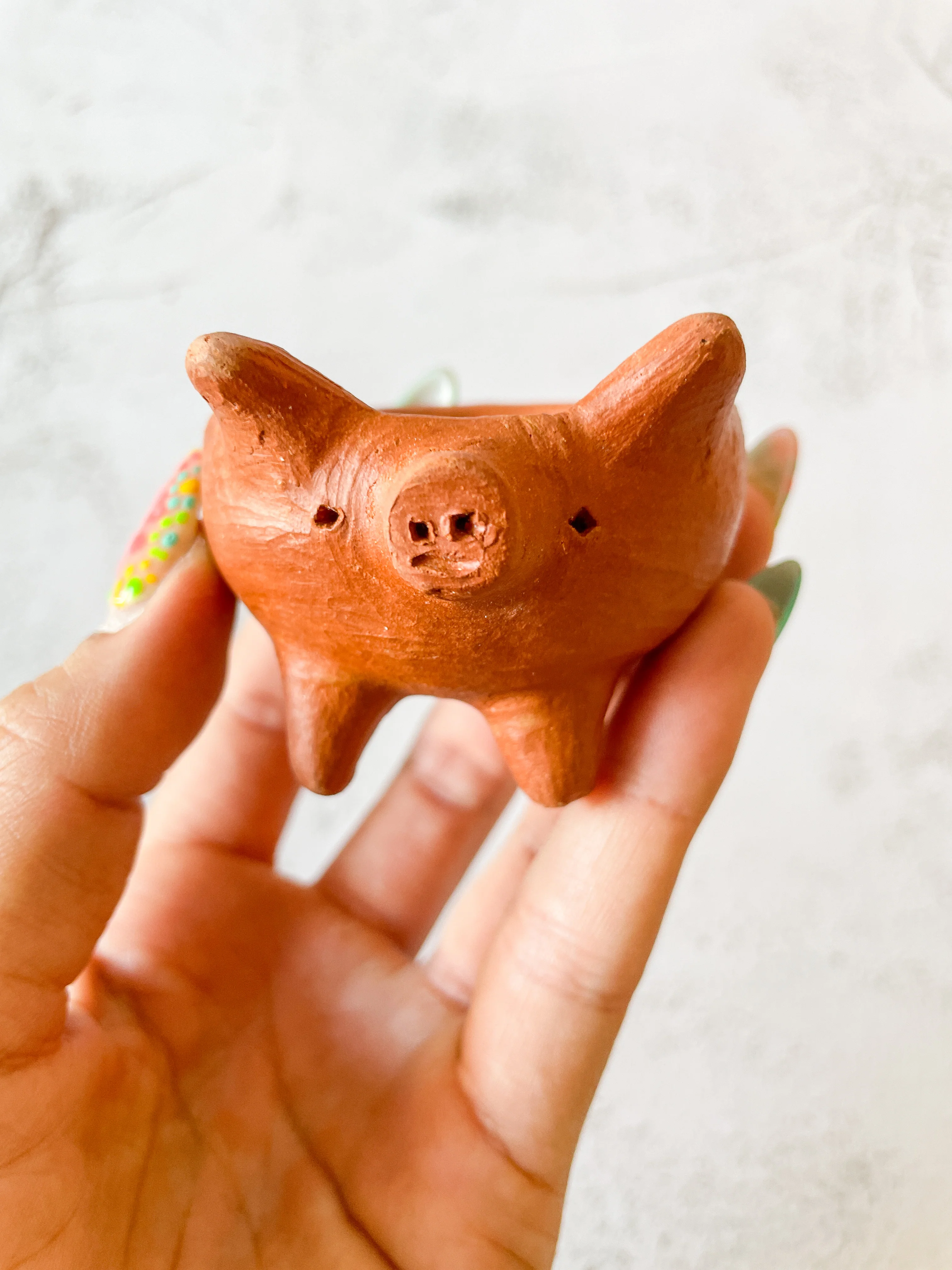 Oaxaca Pottery Red Clay Marranito Mini Puerquitos de Barro Rojo Oaxaca Red Clay Pottery