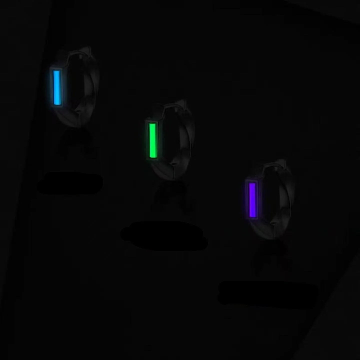 Luminous Tritium Mobius Earrings