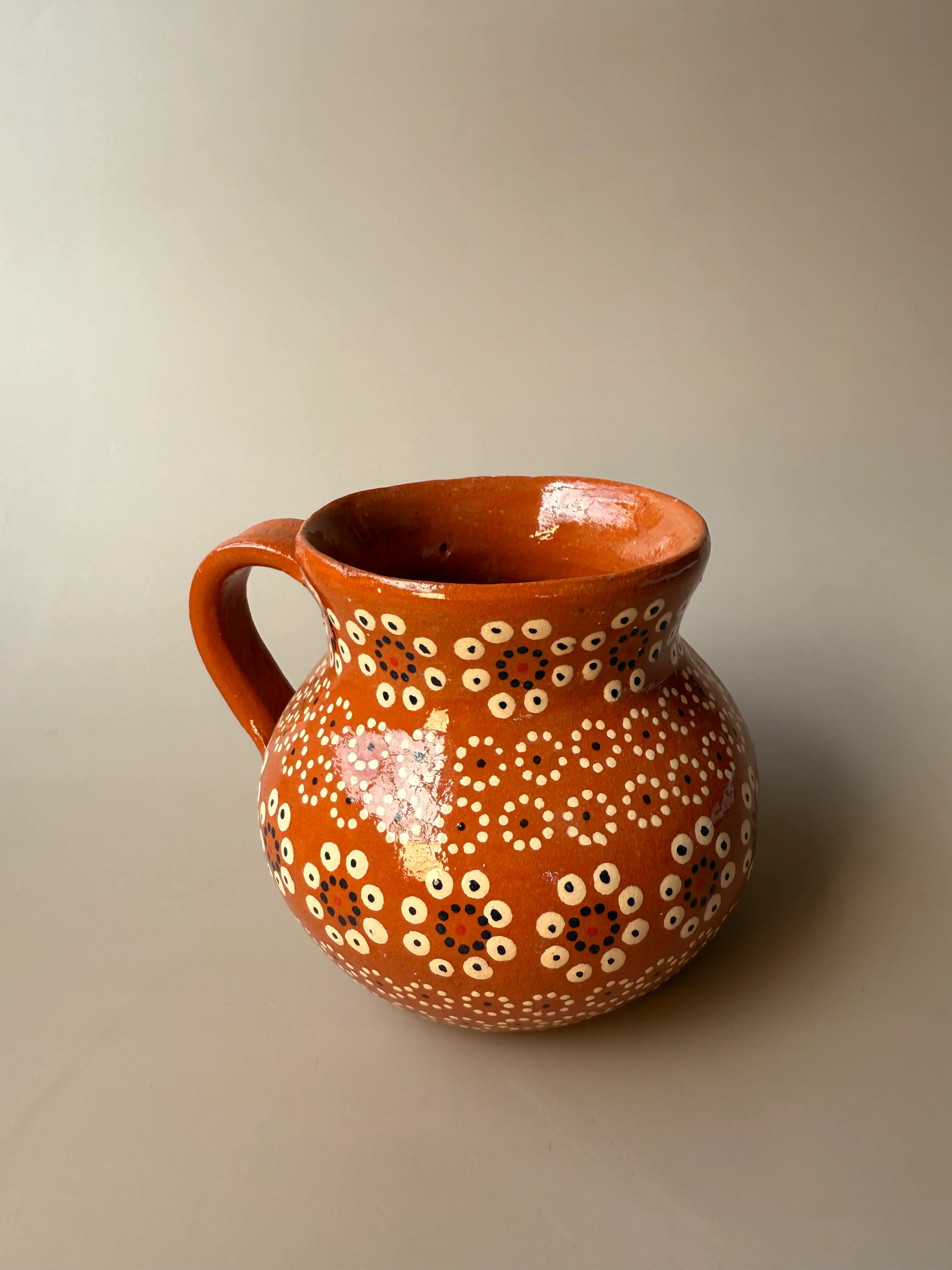 Michoacan Mexican Clay Mugs Set of 2 Capula Design Mugs Clay Mugs