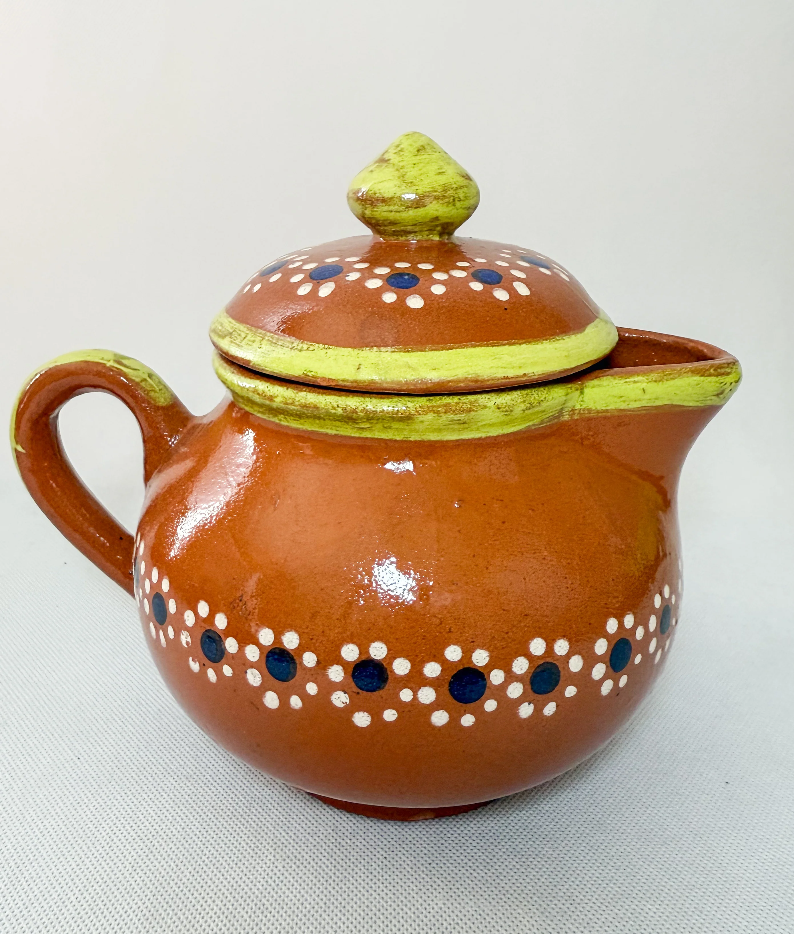 Michoacan Mexican Tea Pot Set 16pc Mexican Tea Set Mexican Pot Clay Tea Pot Juego de Te Capula