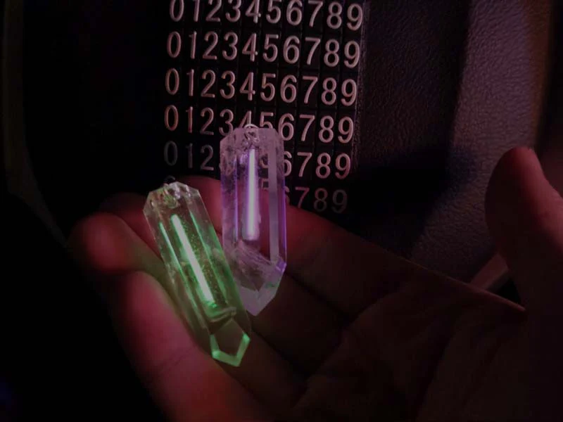 Handcrafted Natural Crystal Tritium Pendant Necklace