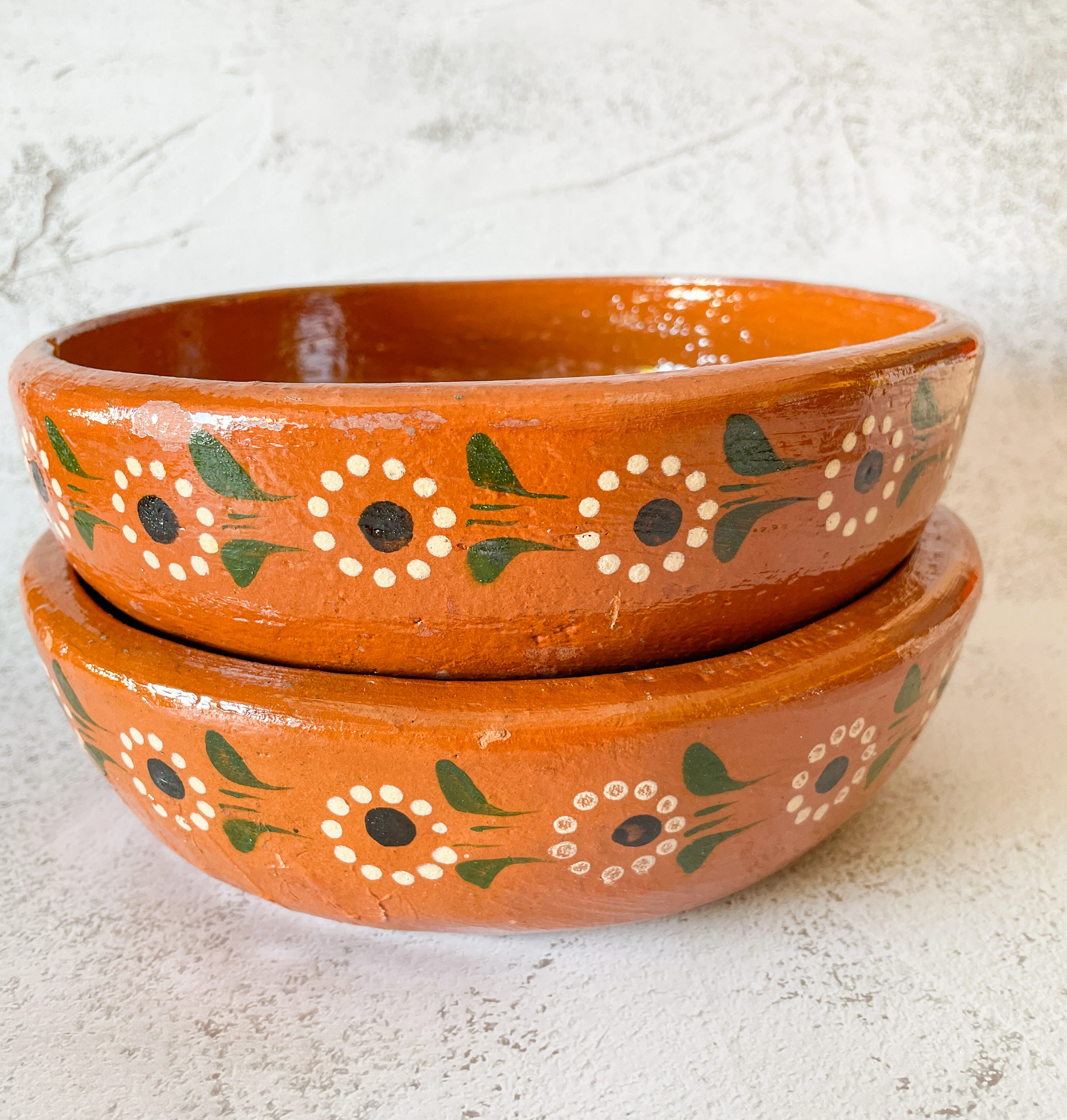 Michoacan Mexican Clay Bowl Mexican Salad Bowl Plato de Barro Mexican Bean Bowl