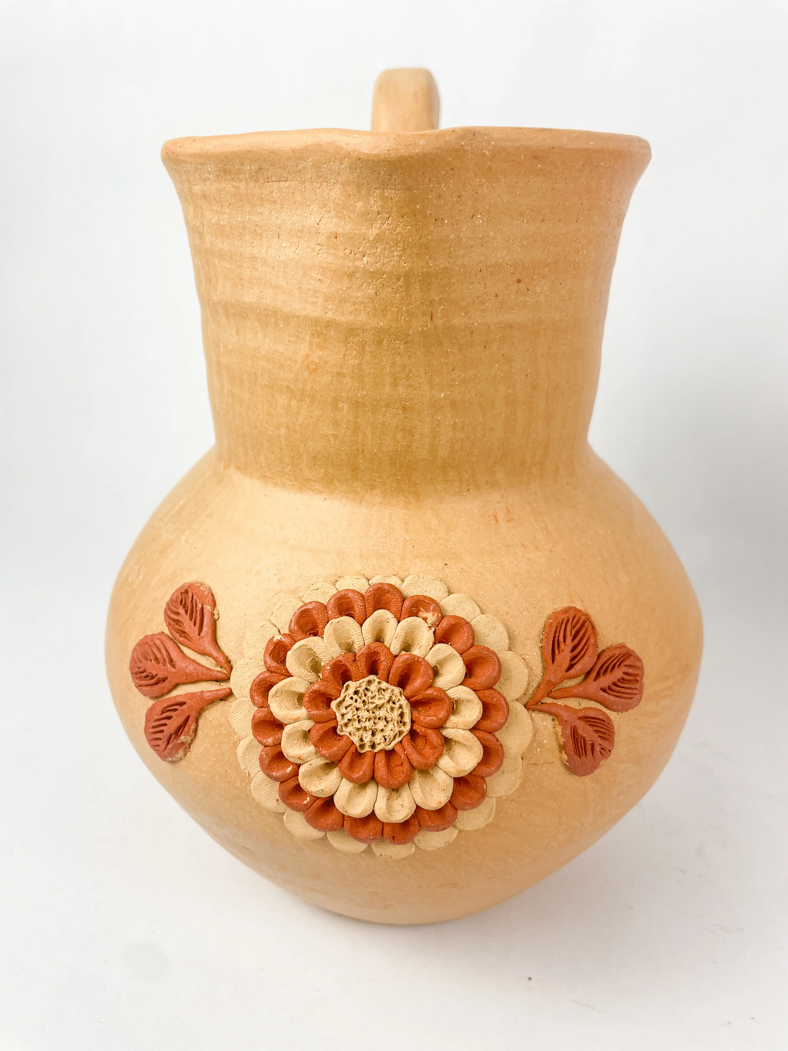 Velasco Oaxaca Pottery Pitcher Jarra Barro Clay Filigrana Oaxacan Pottery Atzompa Pottery Clay Filigree