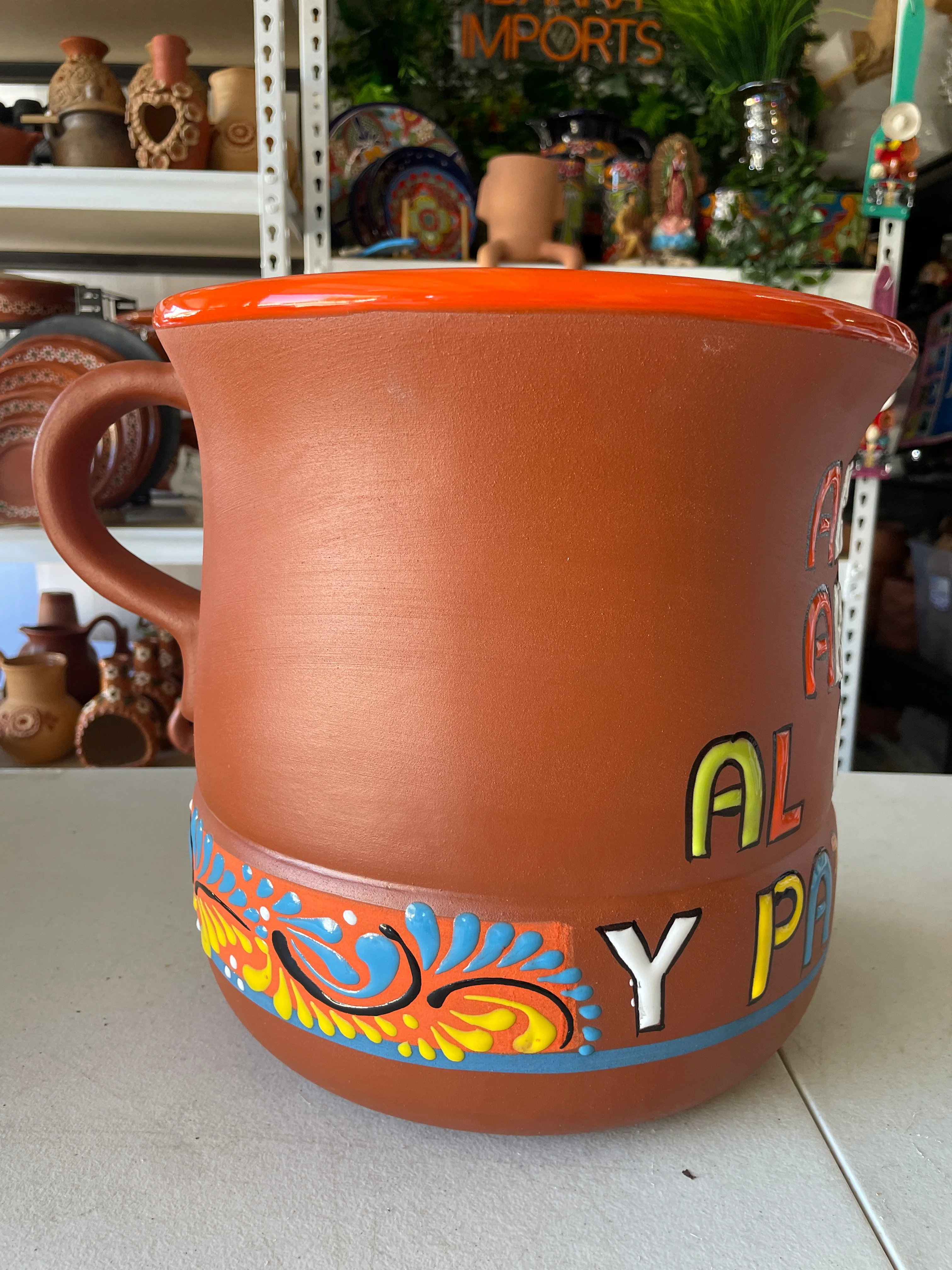 Mexican Clay Pot For Drinks 15 Liter Cantarito Para Bebidas Cantaritos el G��ero Style Tequila Drink