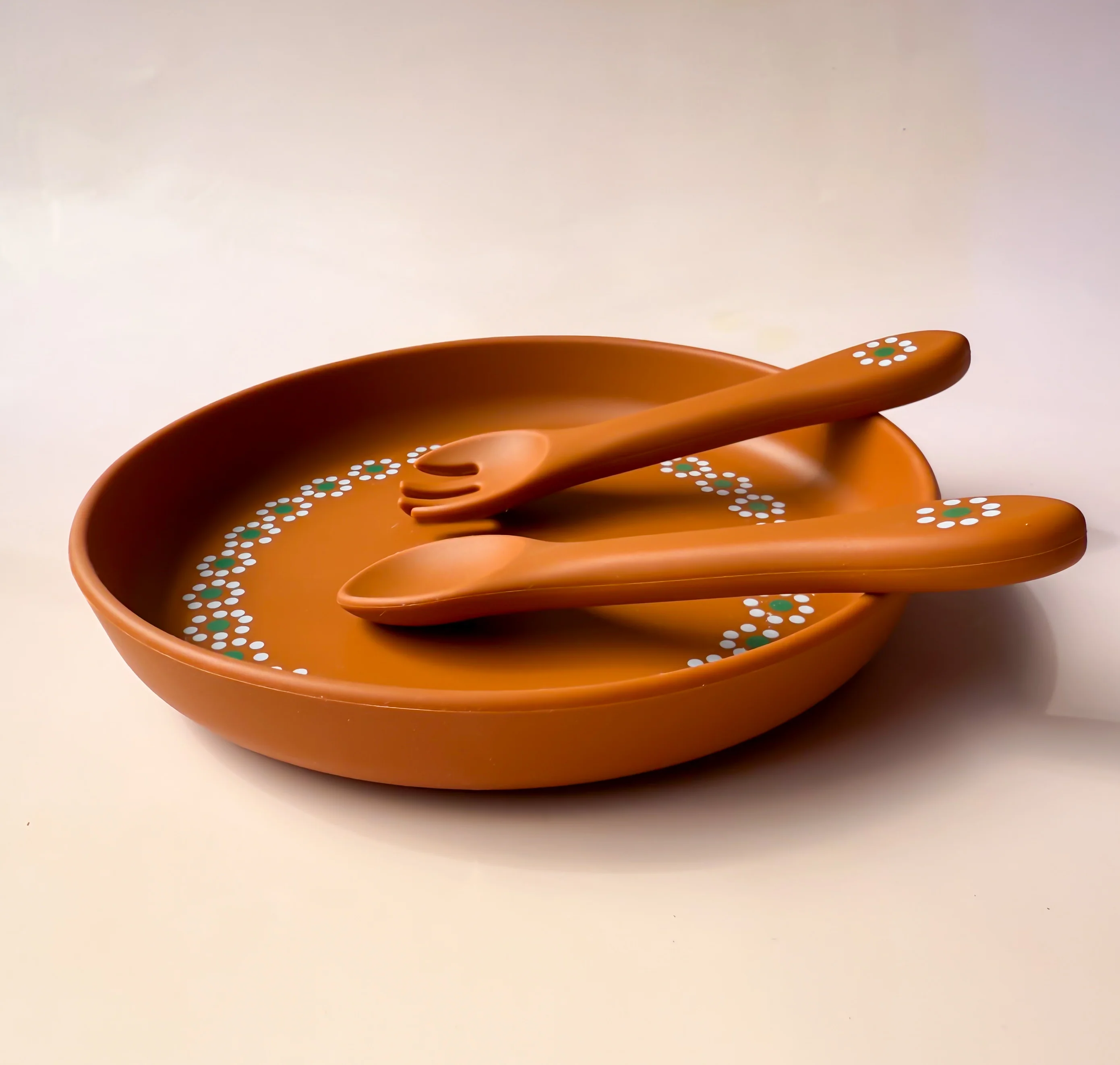 Mexican Clay Plate Baby Mexican Inspired Silicone Barro Meal Set
