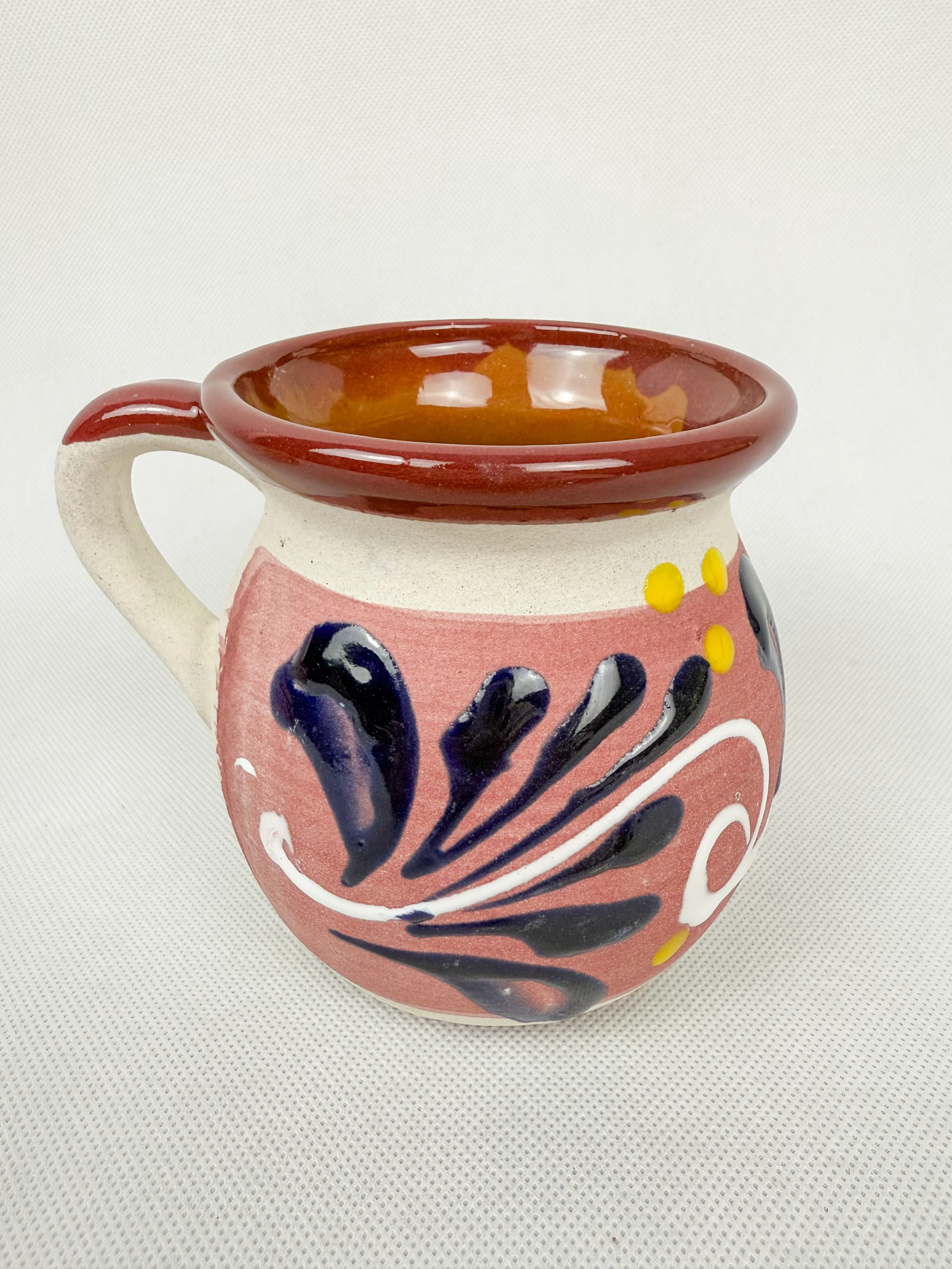 Mexican Clay Mugs Engobe Colorful Tazas De Barro Talavera Coffee Mug