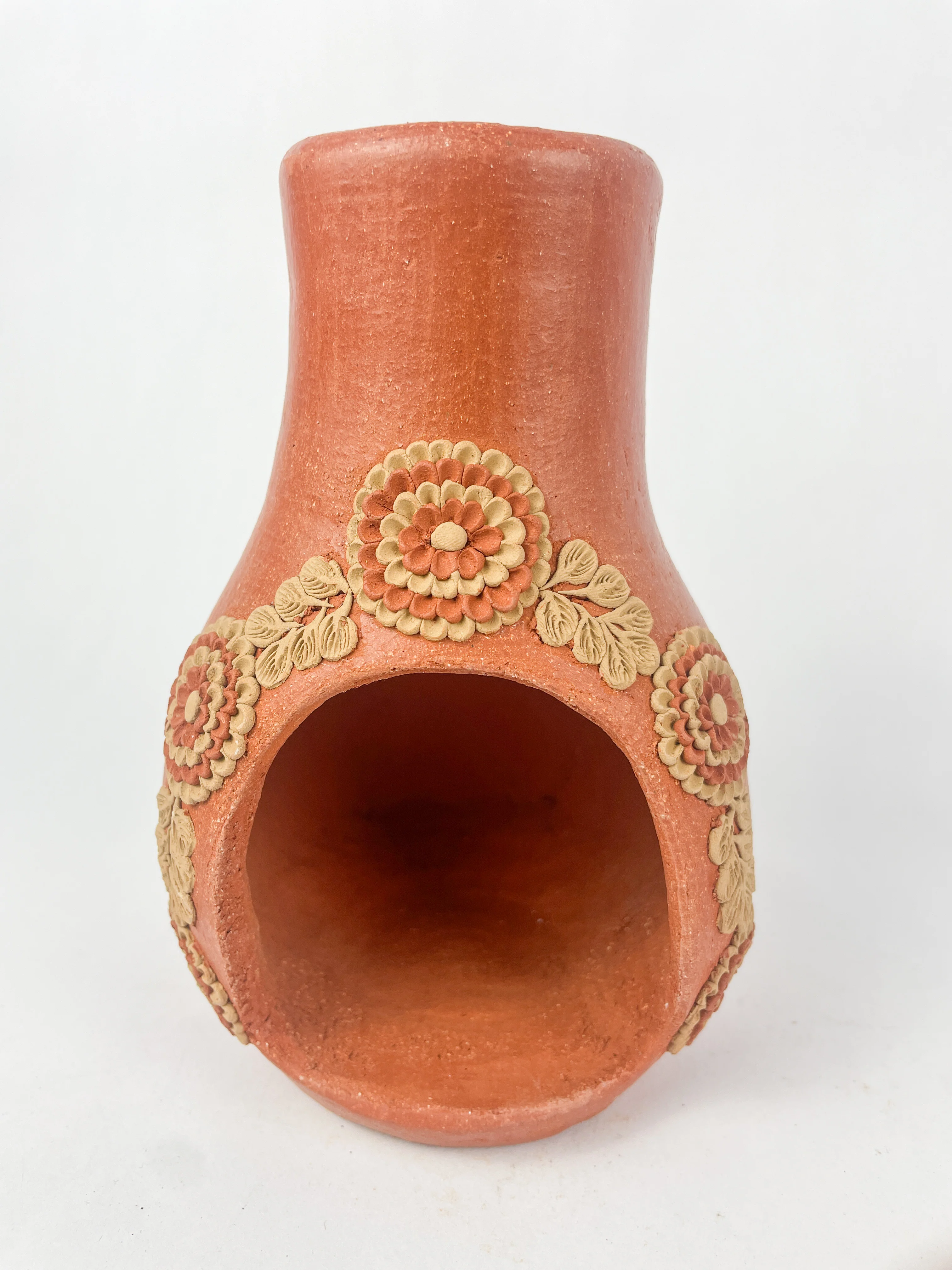 Velasco Oaxaca Pottery Mini Chimenea Clay Filigree Filigrana Oaxacan Pottery Atzompa Pottery