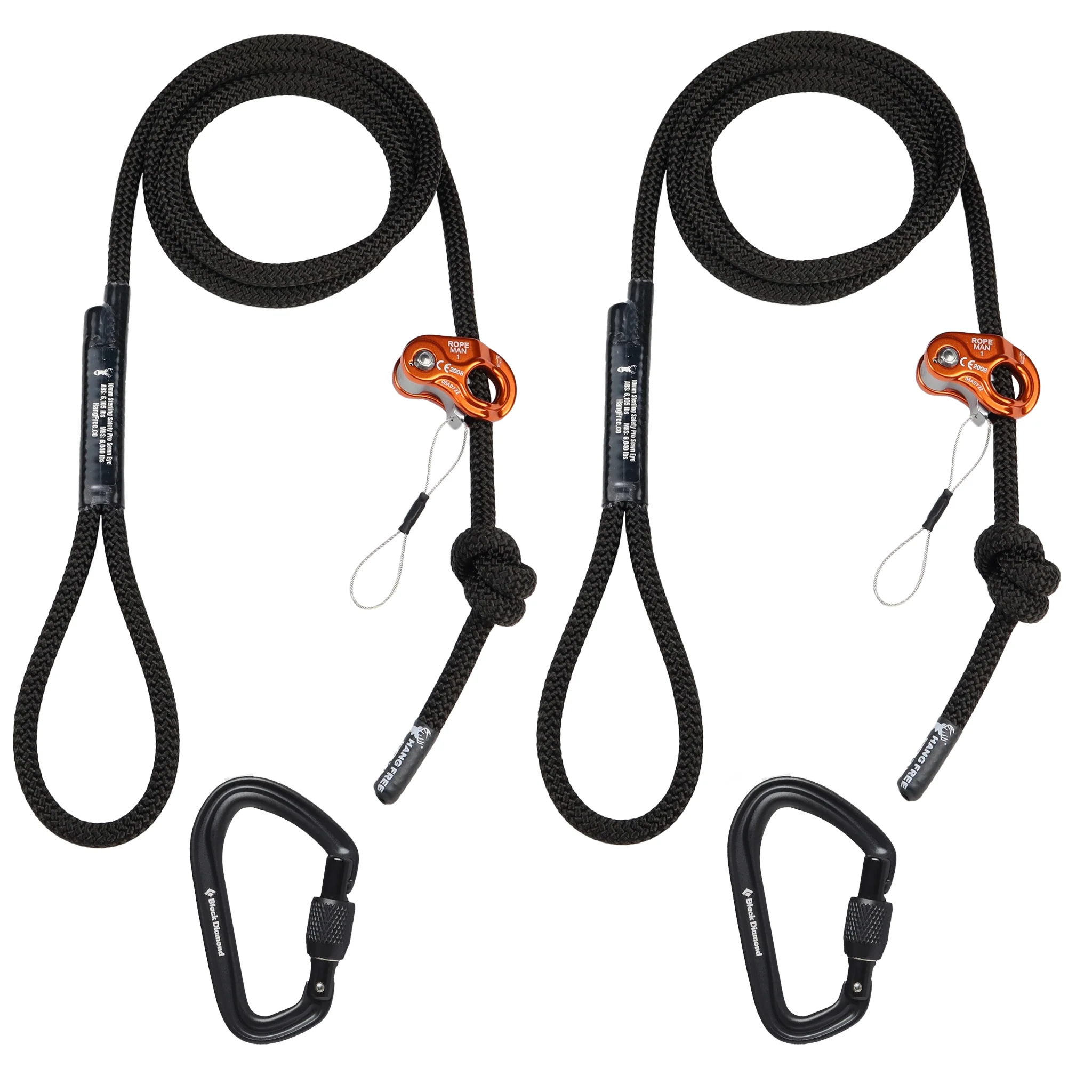 10mm BlackOut Deluxe Tether & Lineman's Package with Ropeman 1