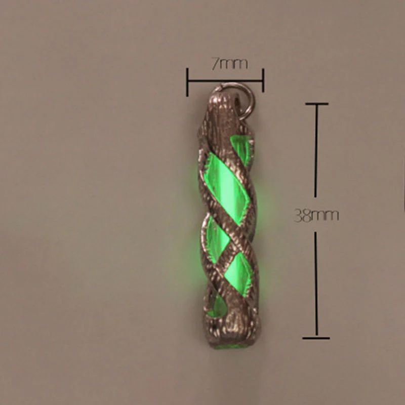 Handmade Vintage Tritium Necklace | Luminous EDC Keychain Pendant