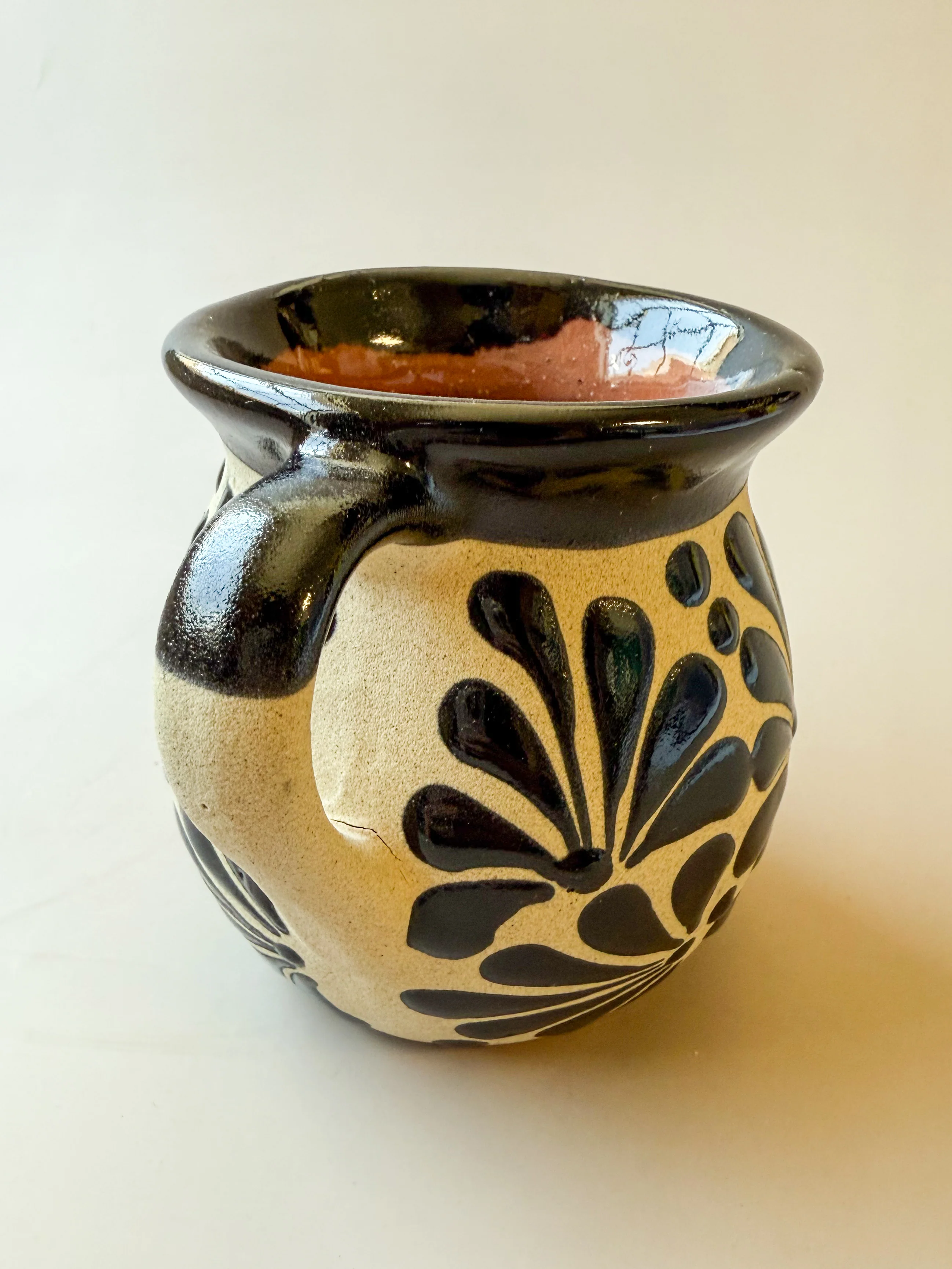 Mexican Clay Mugs Engobe Colorful Tazas De Barro Talavera Coffee Mug