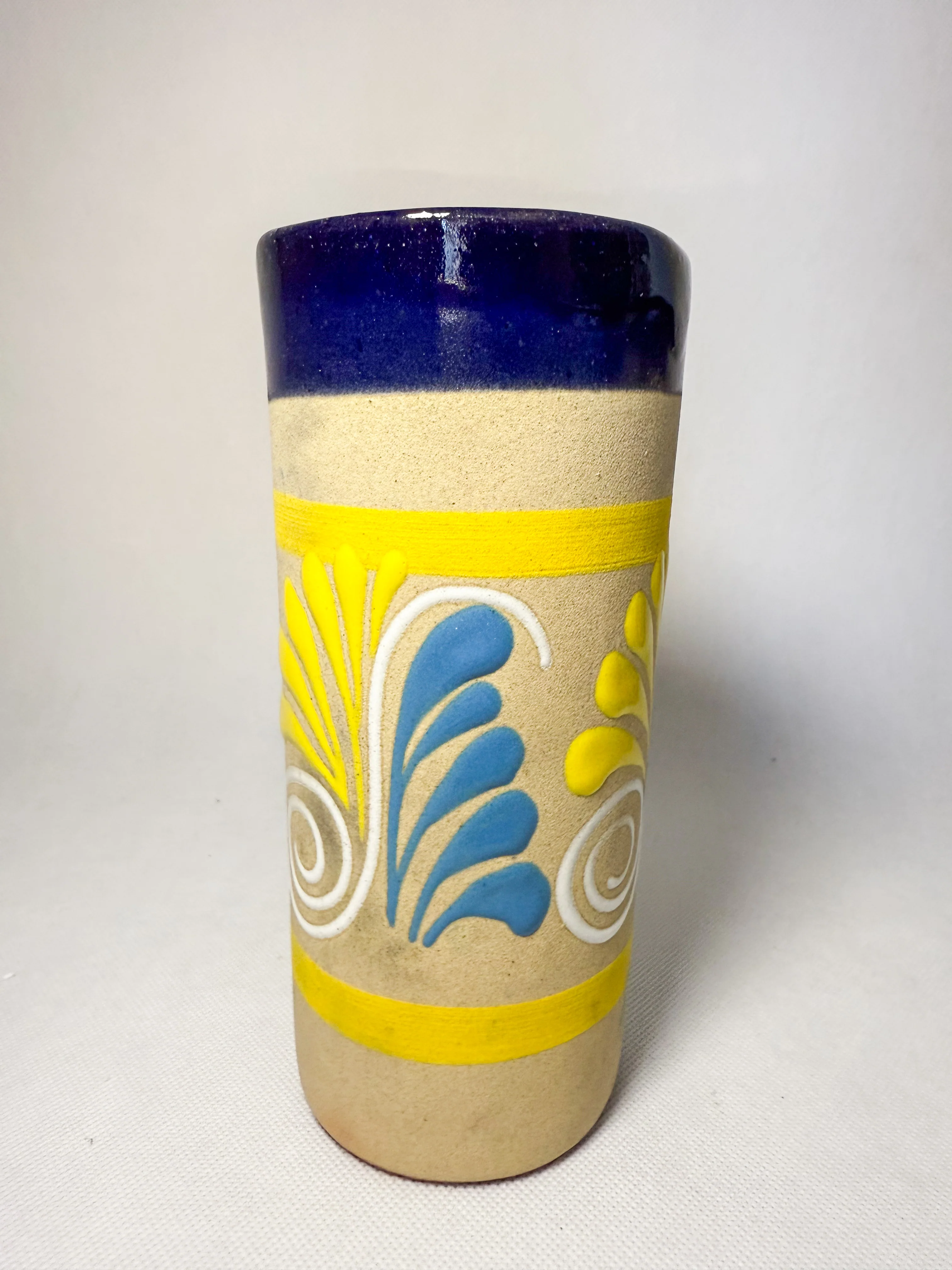 Clay Water Pitcher Set 7 Pc Mexican Clay Pitcher With Tumblers Jarra Con Vasos Black