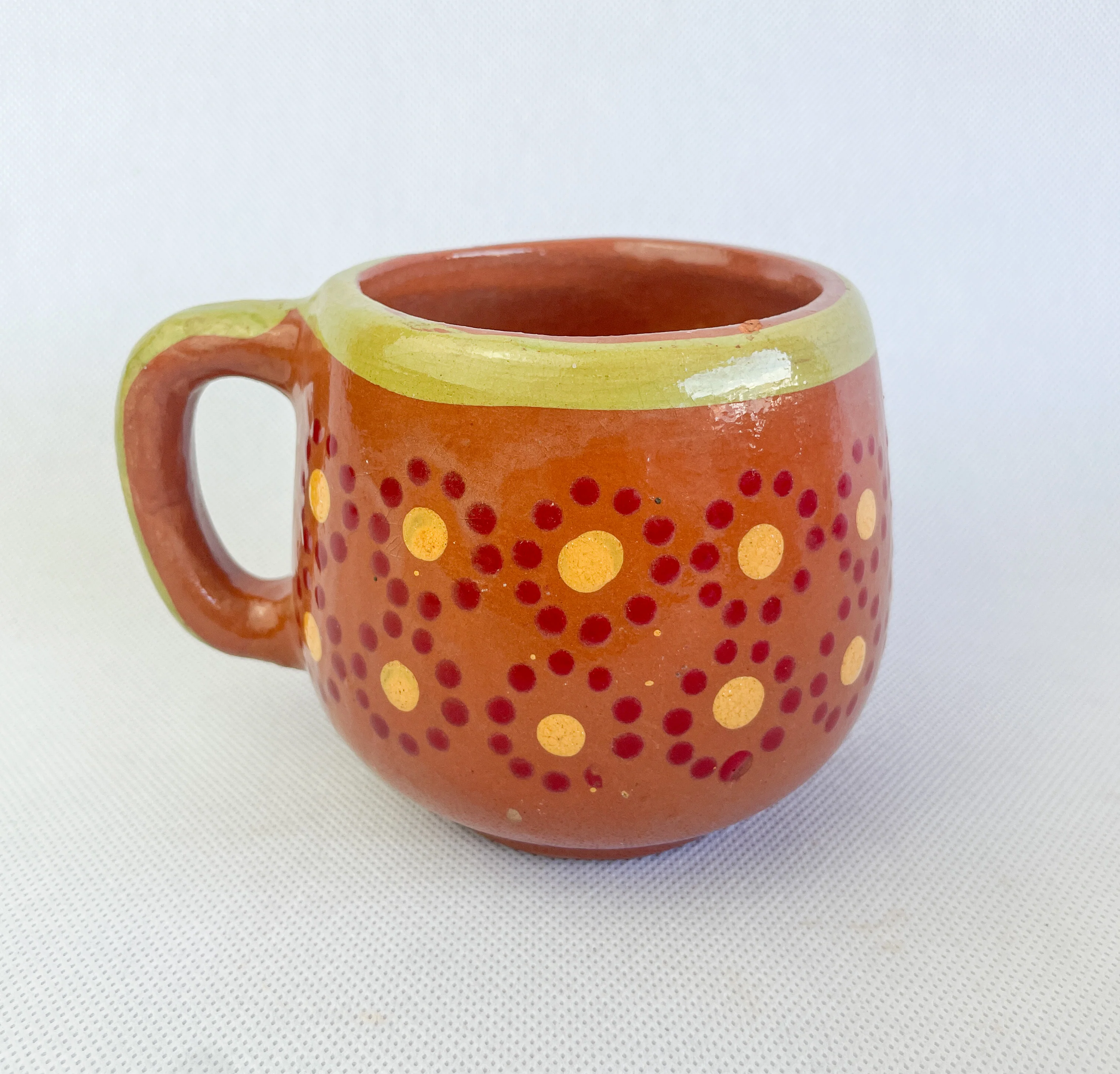 Michoacan Mexican Clay Mugs 4pc Set Mexican Cups Tazas De Barro Lead Free
