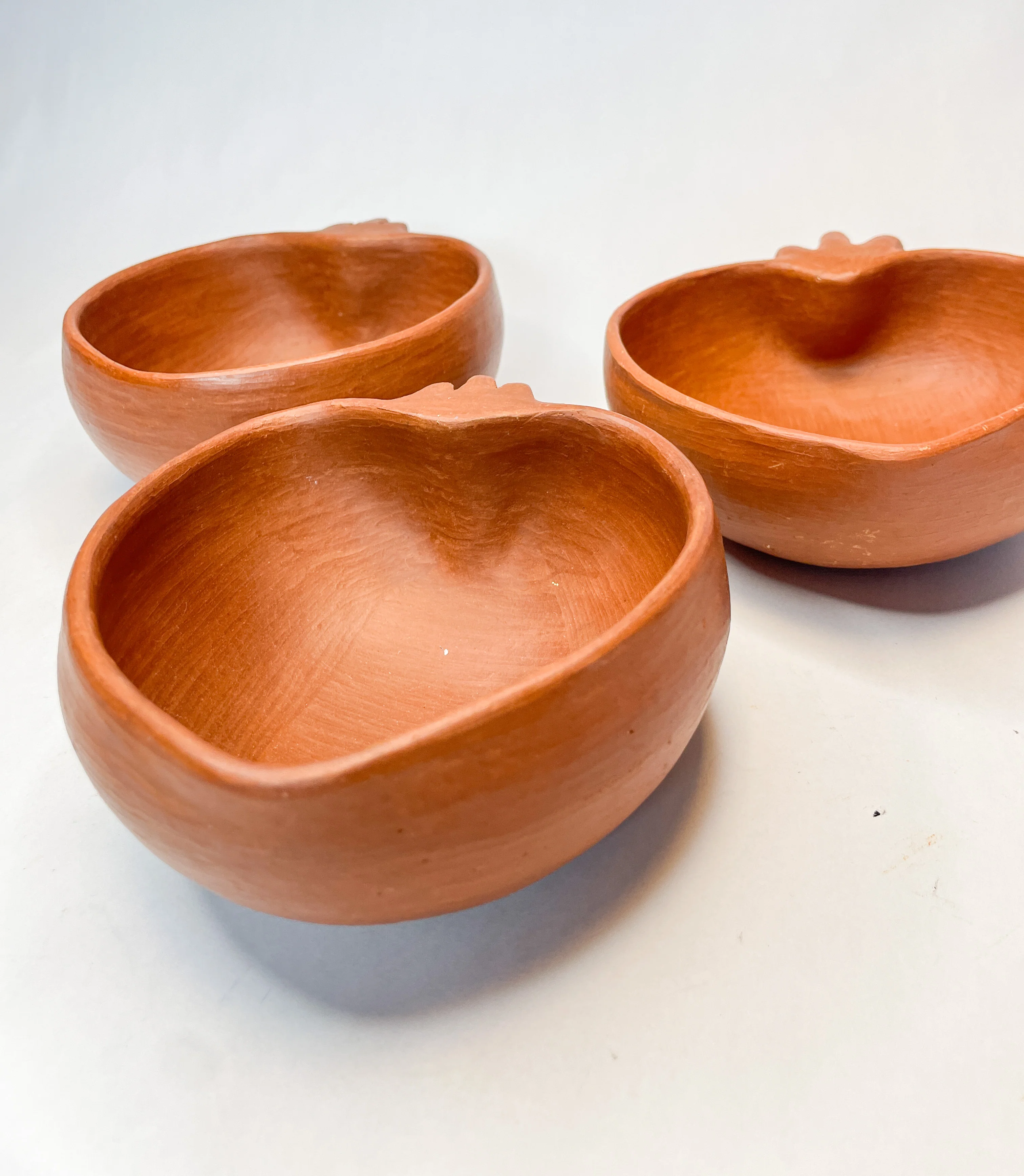 Oaxaca Red Clay Heart Bowl Tazon Corazon Salsa