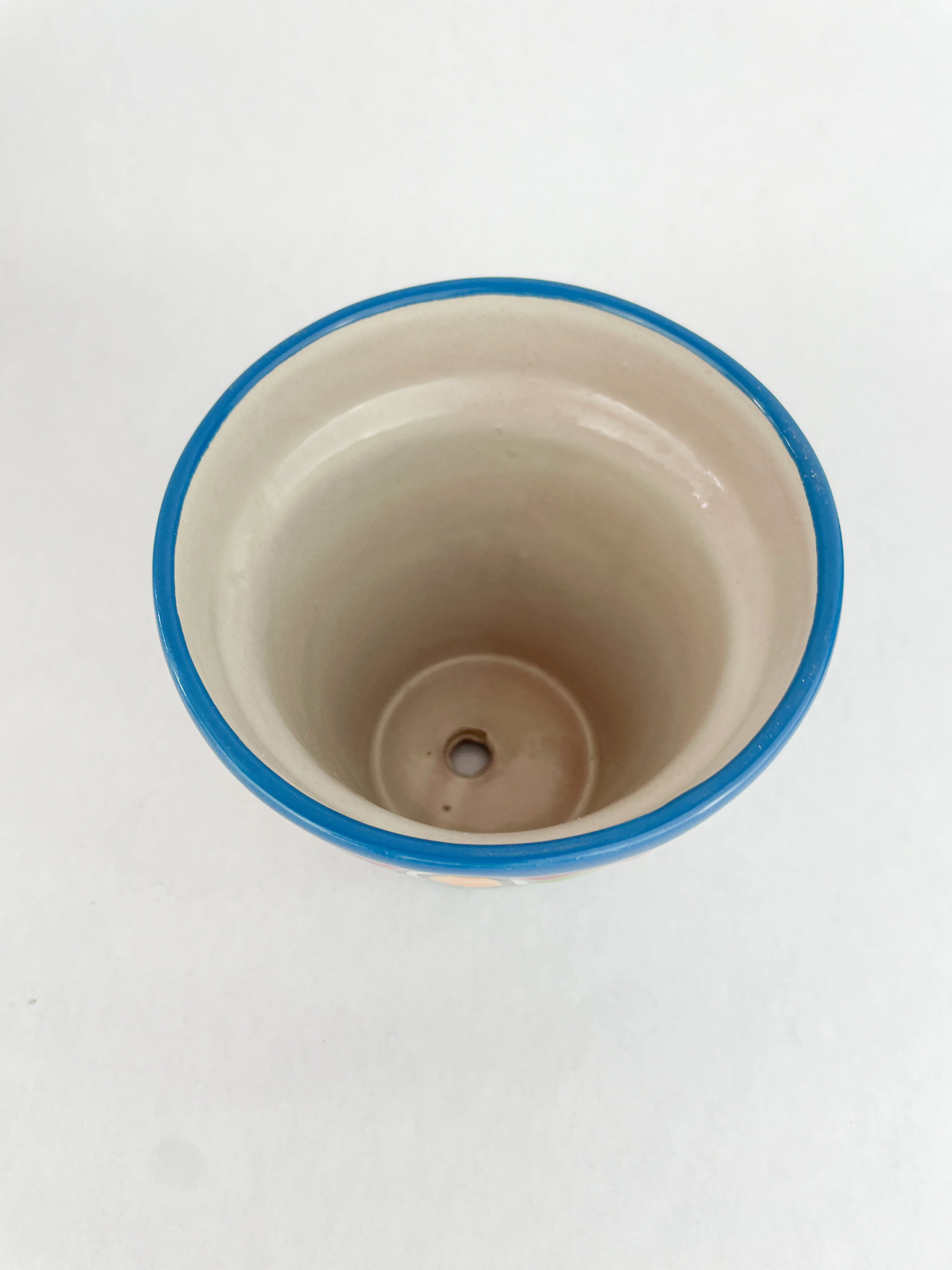 Talavera Flower Pot Tampered 11 Inches Mexican Clay Flower Pot Mexican Pottery Flower Pot