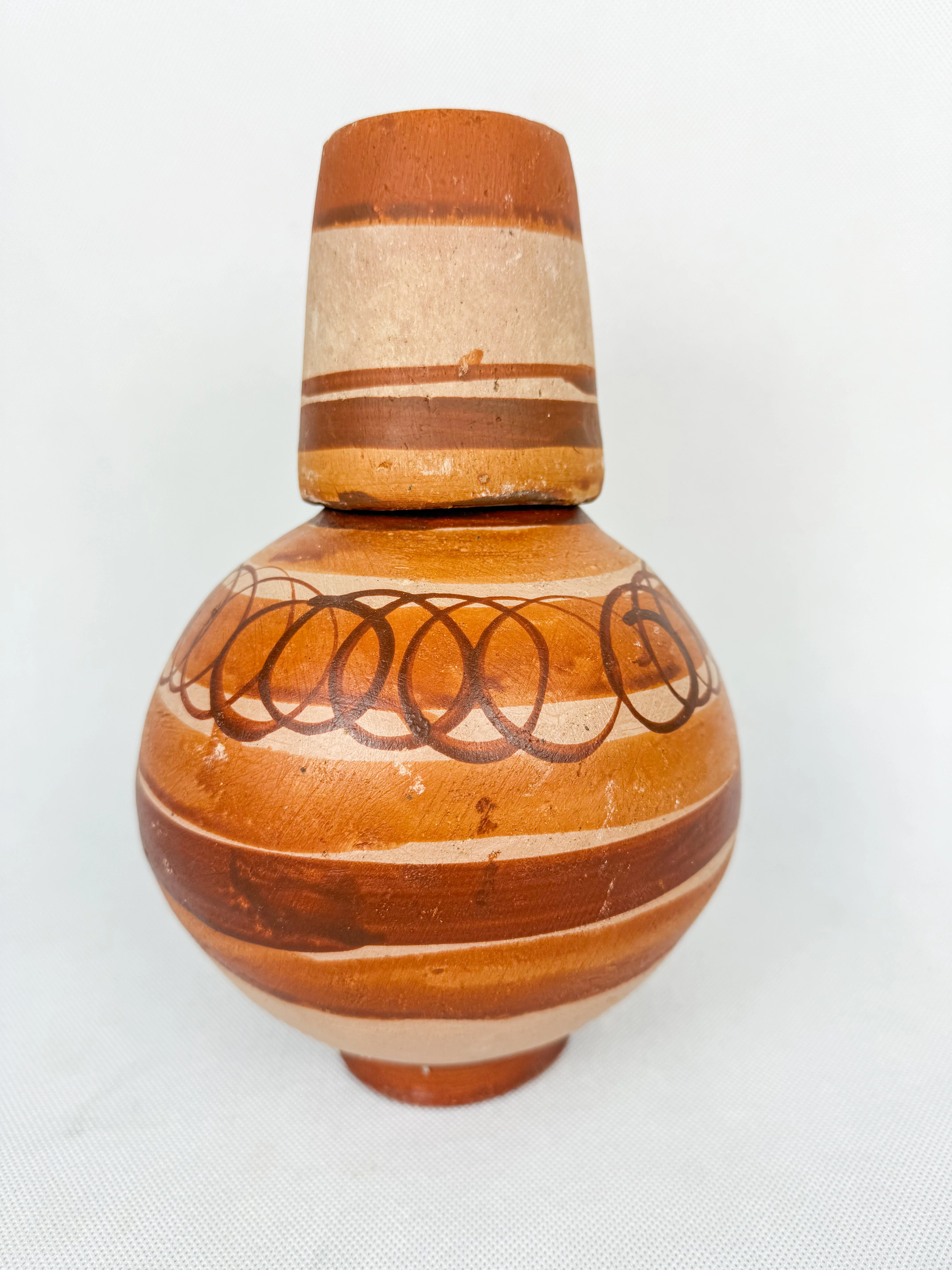 Jalisco Botellon de Barro Clay Water Jug Cantaro de Agua Terracotta Water Jug