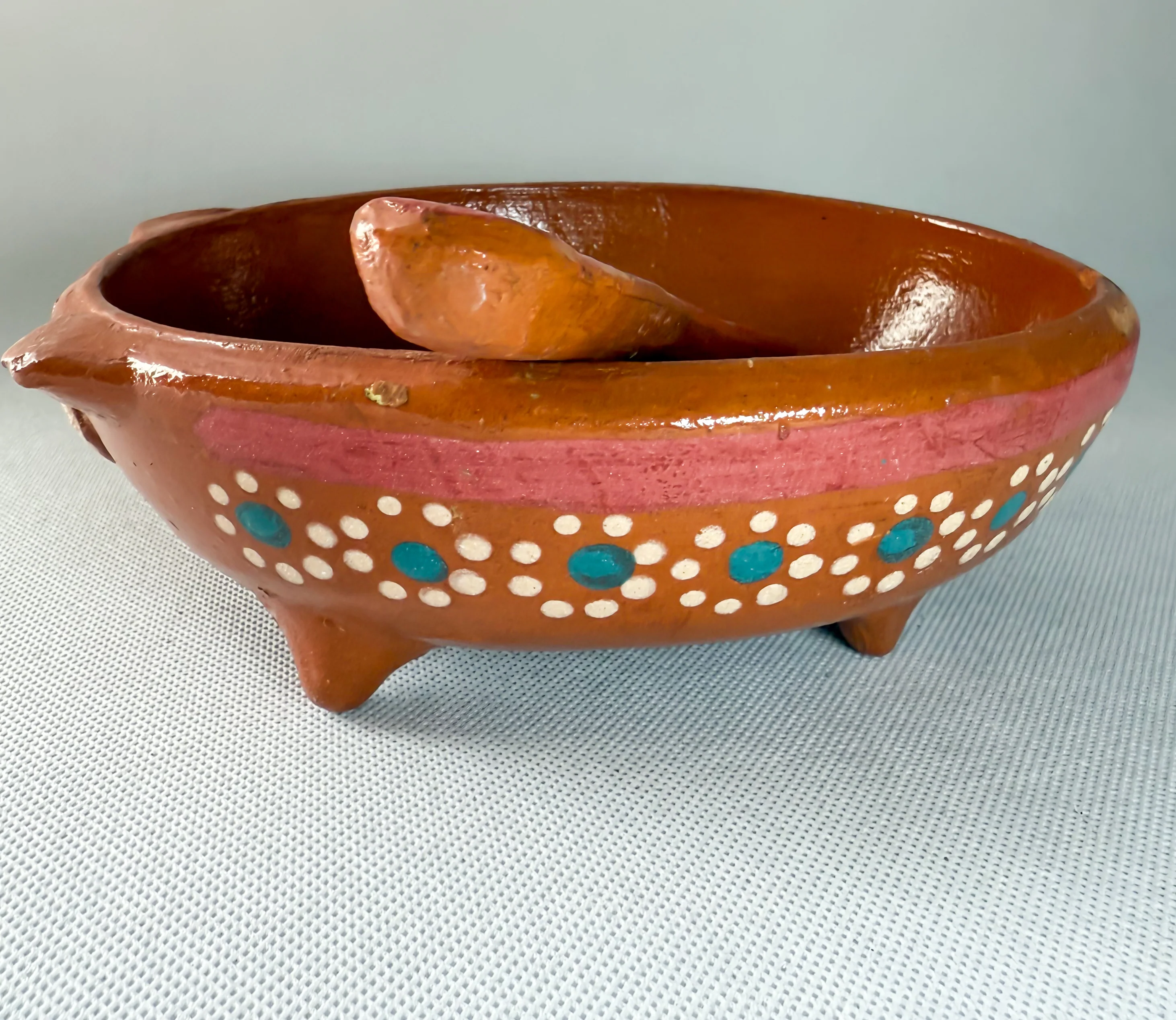 Michoacan Red Clay Pottery Dinnerware Set 36 Pc Clay Bowls Mexican Red Clay Vajilla de Barro