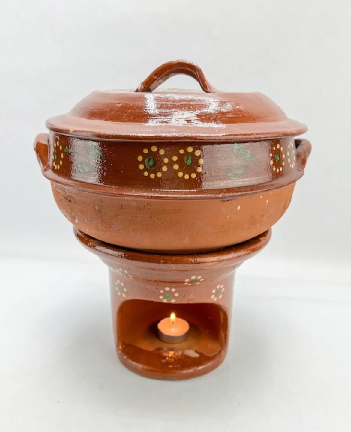 Wholesale Mexican Clay Food Warmer Dish Anafre de Barro