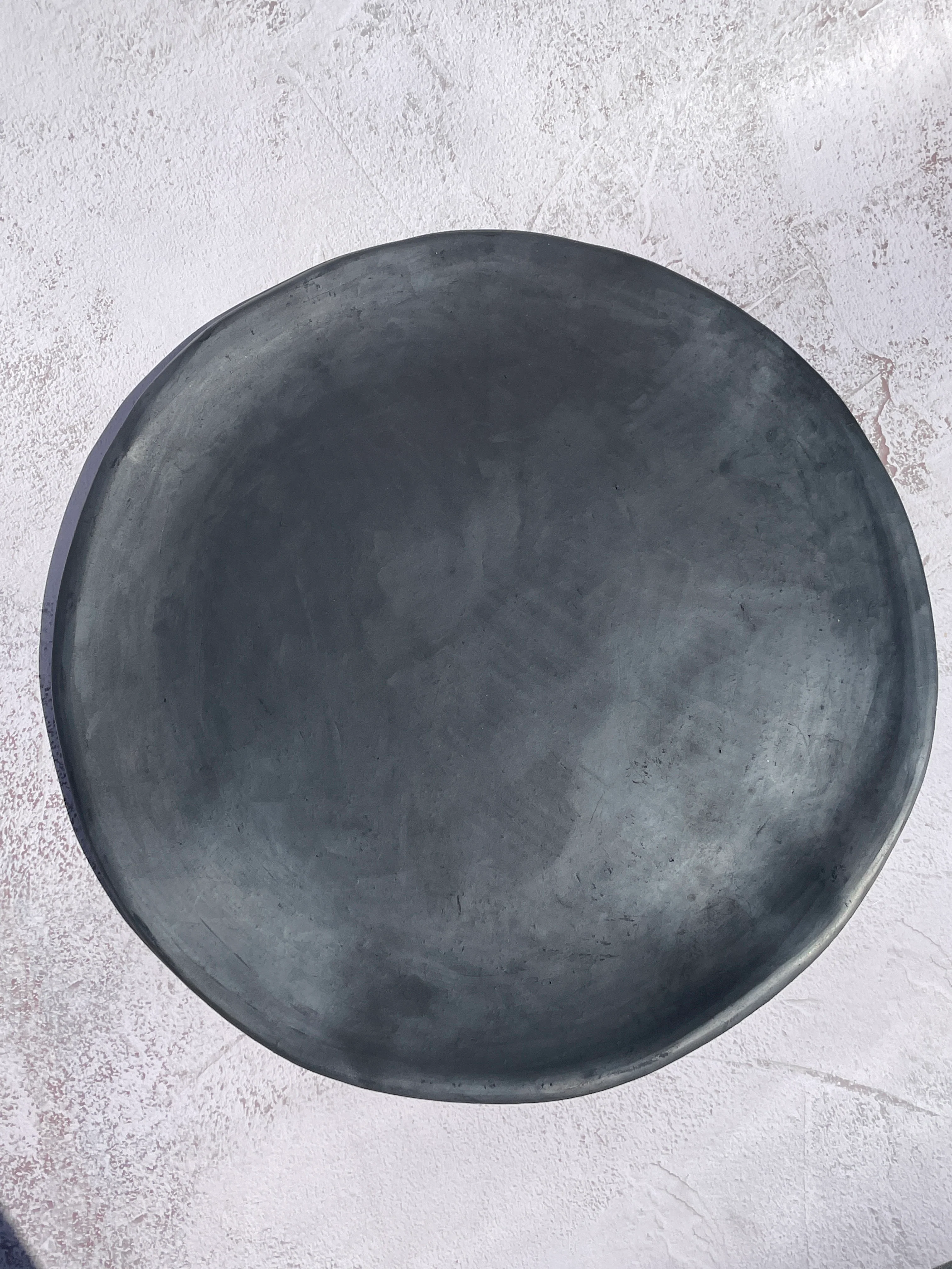 Oaxaca Black Pottery Plates 13�� Clay Plates Dinner Plates Plato de Barro Negro