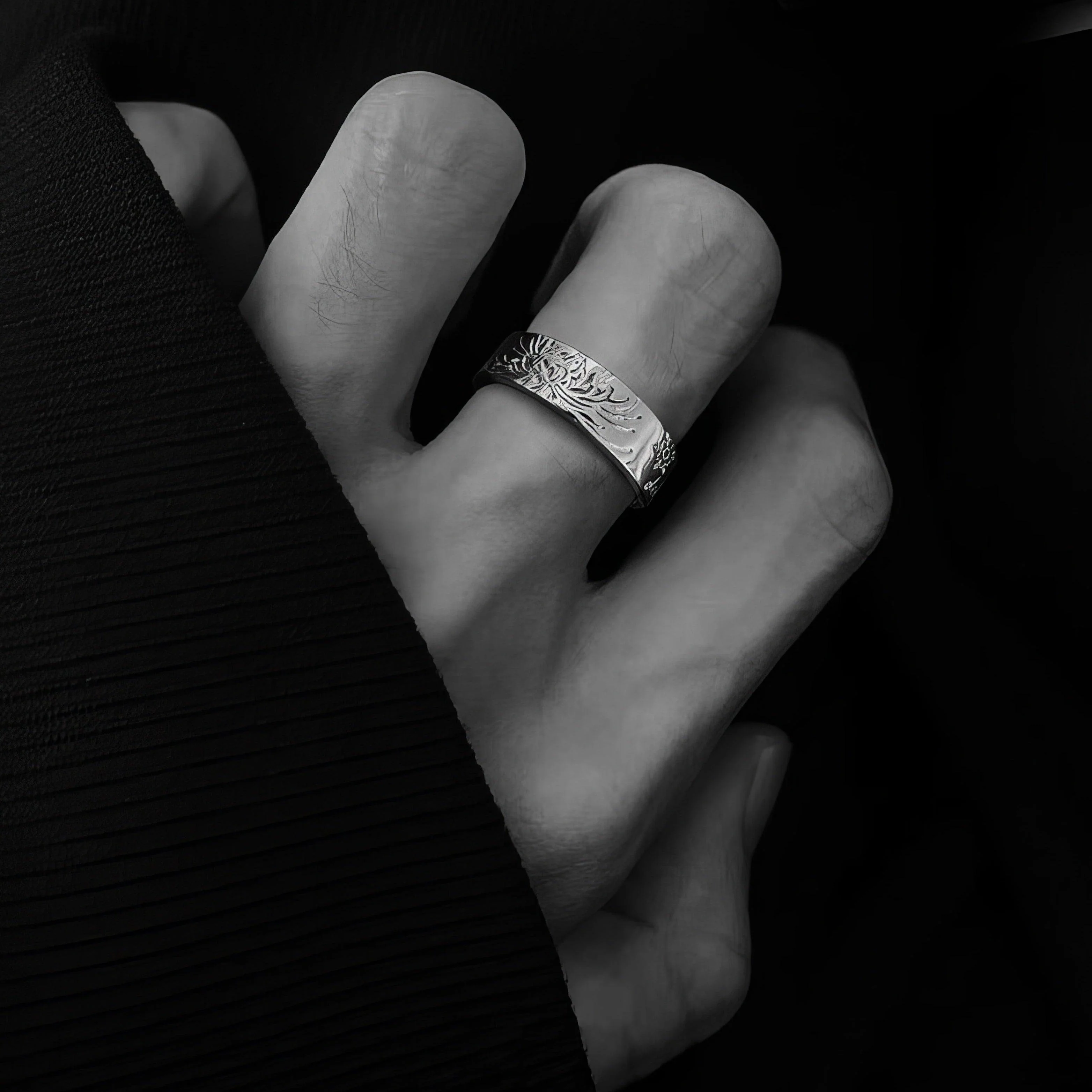 Tritium Self-Luminous Lotus Healing Ring