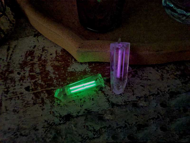 Handcrafted Natural Crystal Tritium Pendant Necklace