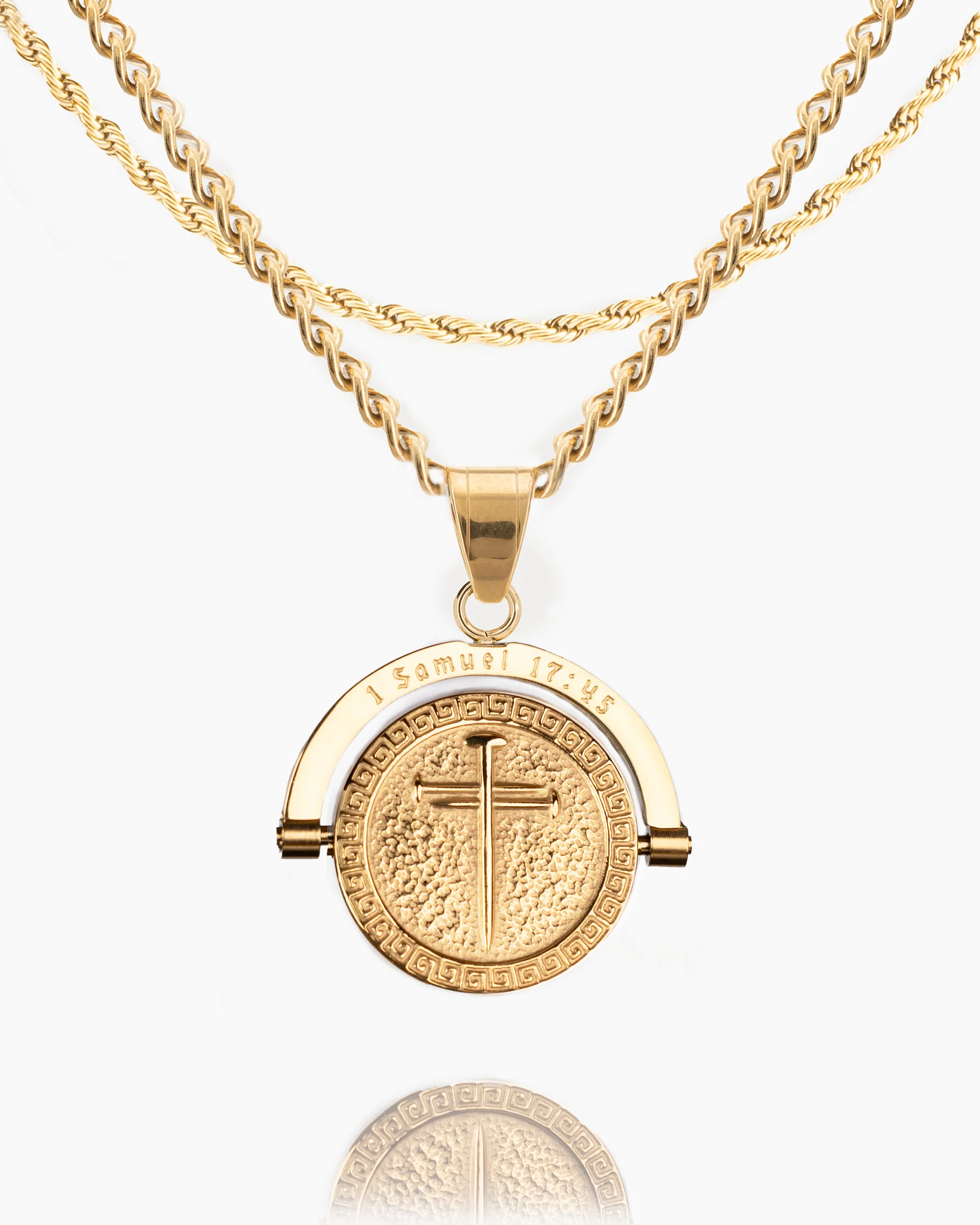 David vs. Goliath Double Sided Pendant