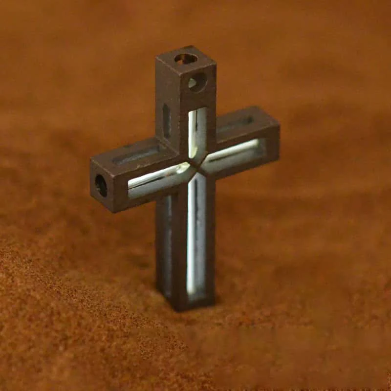 Cyber Tritium Cross Pendant