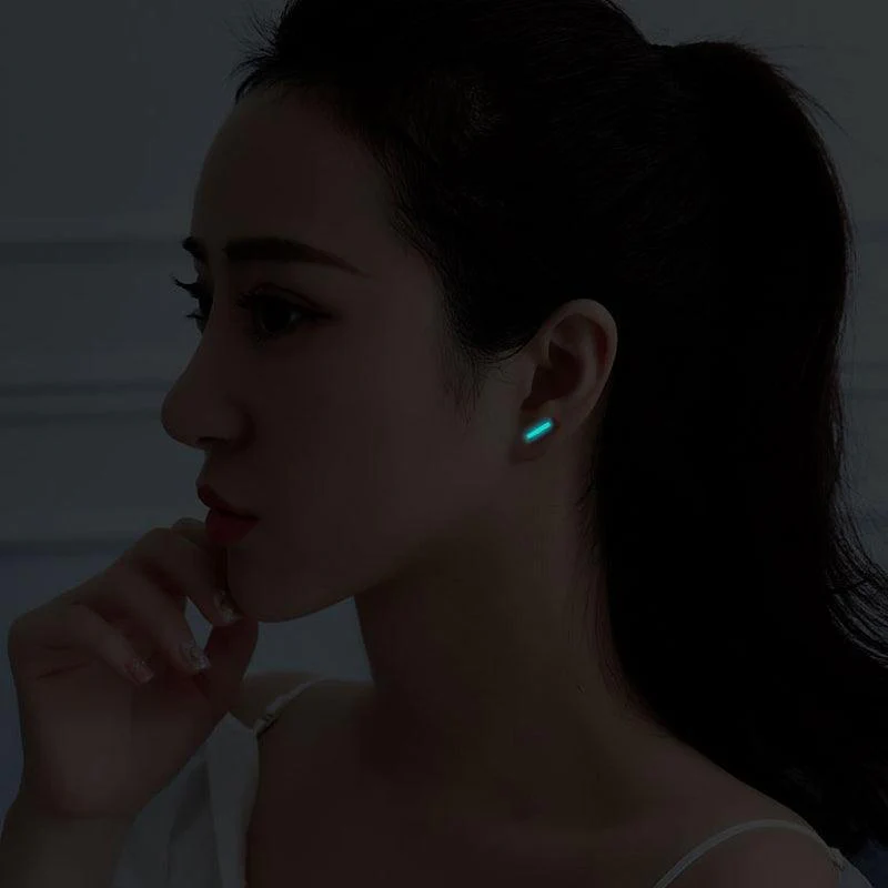 Tritium Glow Pure Silver Earrings-High-End Luminous Earrings