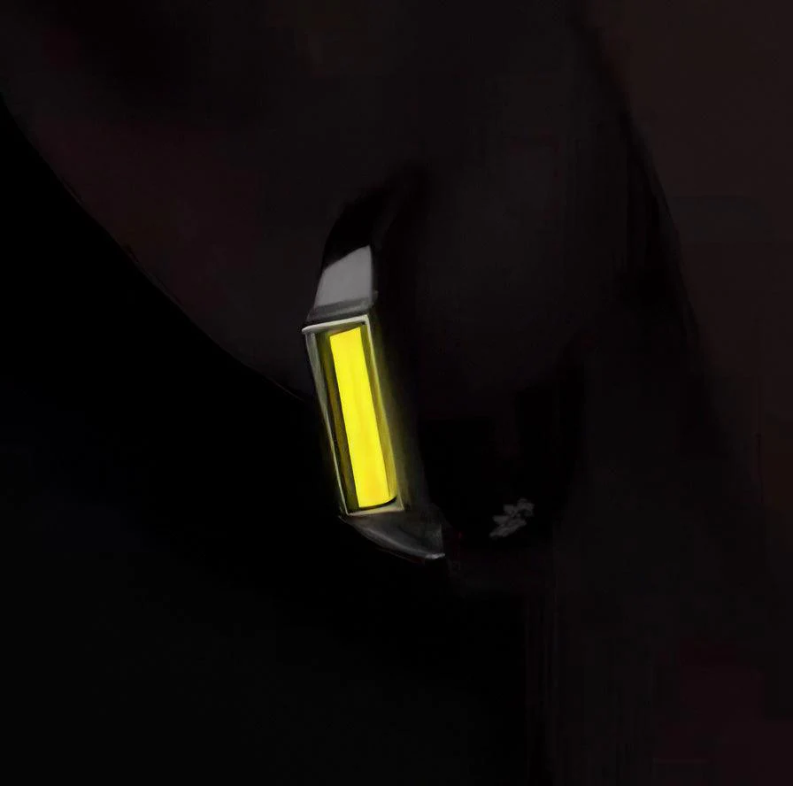 Luminous Tritium Mobius Earrings