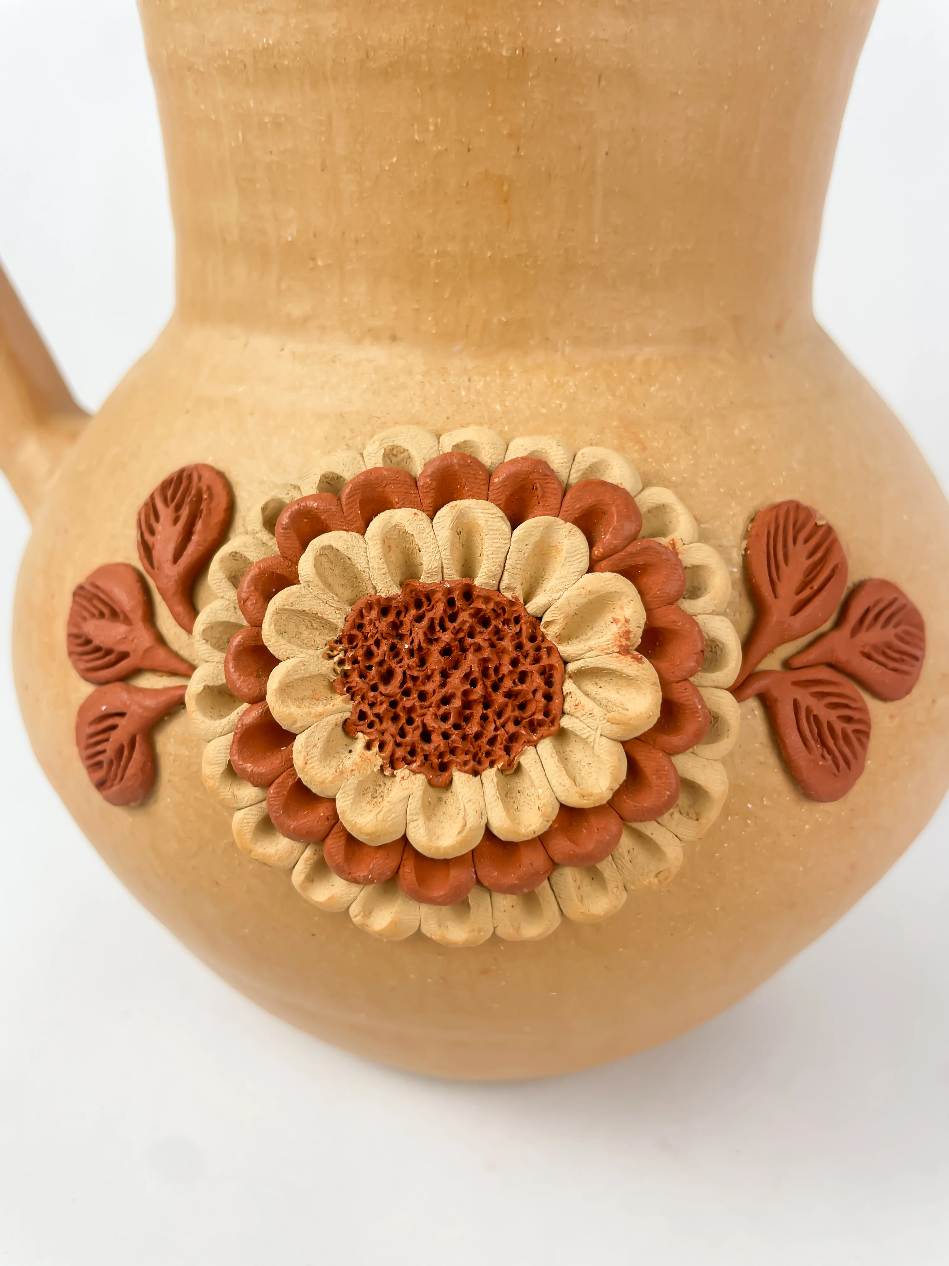 Velasco Oaxaca Pottery Pitcher Jarra Barro Clay Filigrana Oaxacan Pottery Atzompa Pottery Clay Filigree