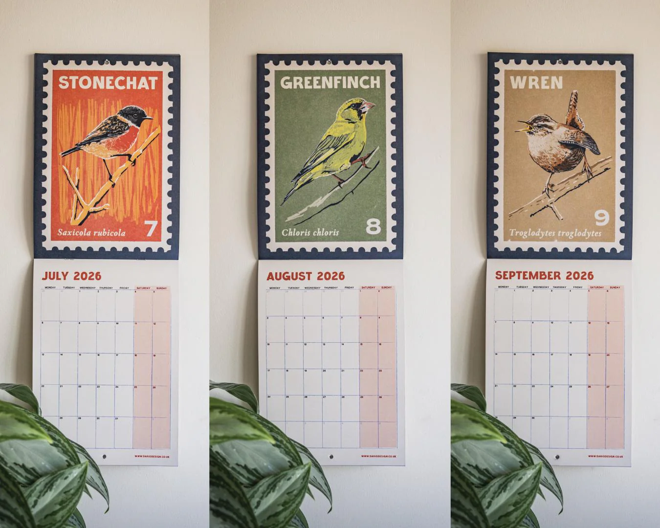 Songbirds - 2026 retro illustrated calendar