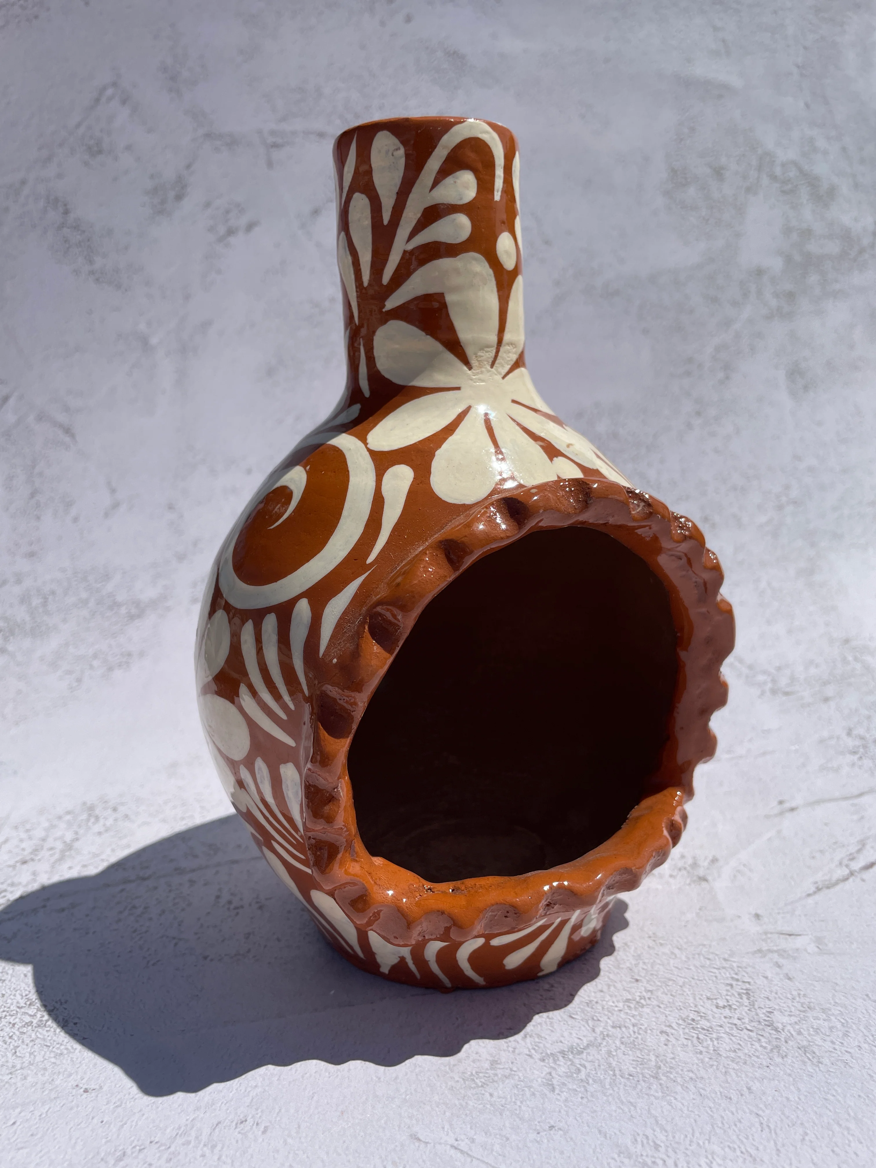 Mexican Chimenea Clay Chimeneas Mini Indoor Chimenea Incense Burner Cone Incense Burner Blue