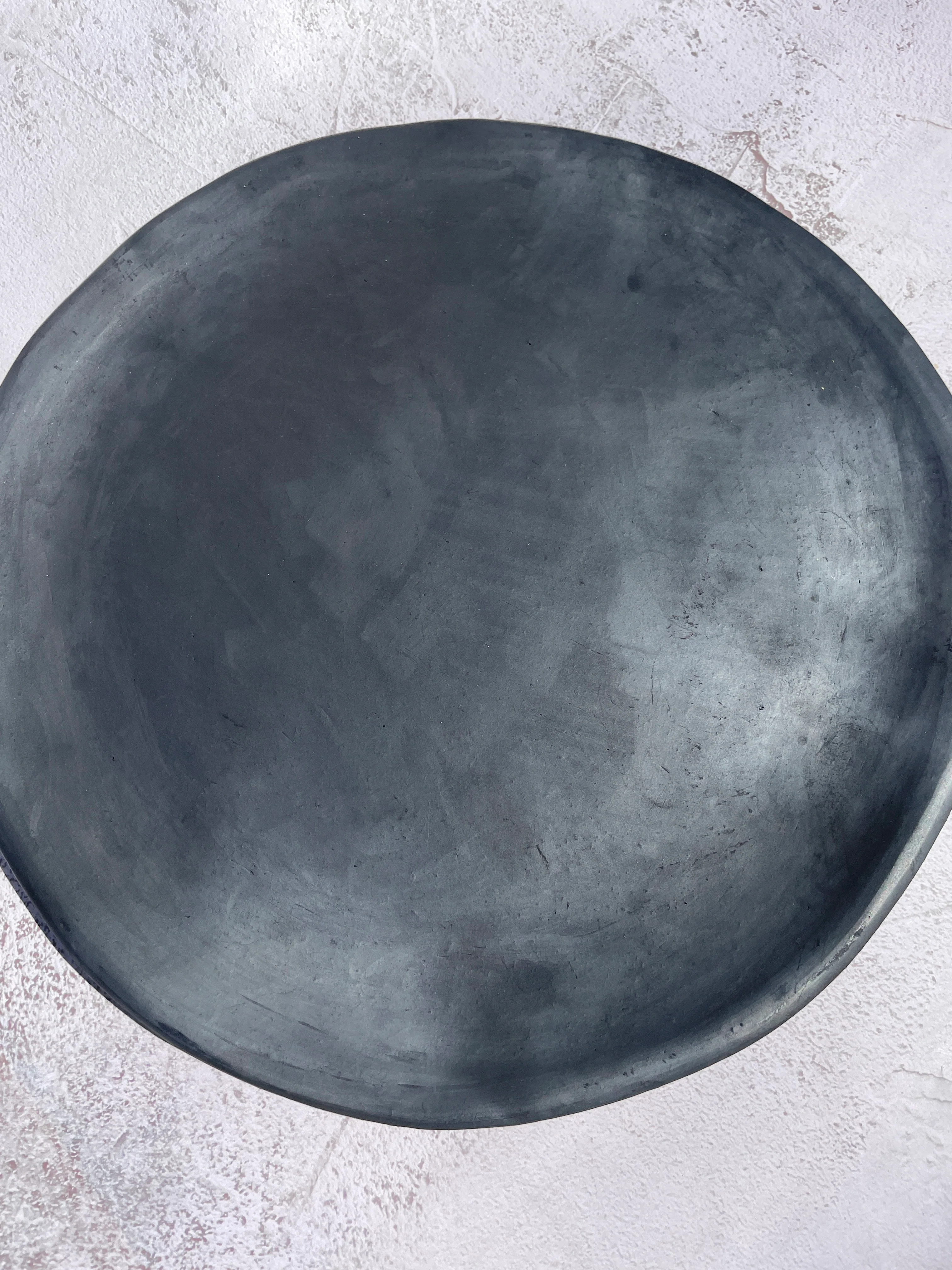 Oaxaca Black Pottery Plates 13�� Clay Plates Dinner Plates Plato de Barro Negro