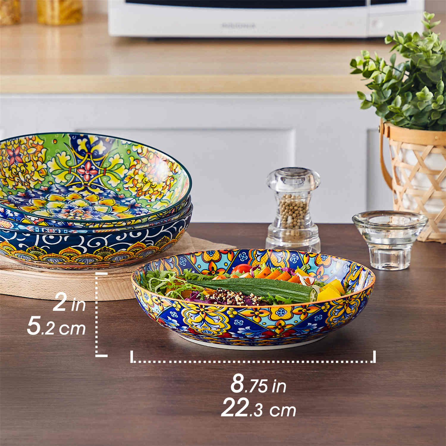 Simi Double-Sided Pasta Bowls Set of 4