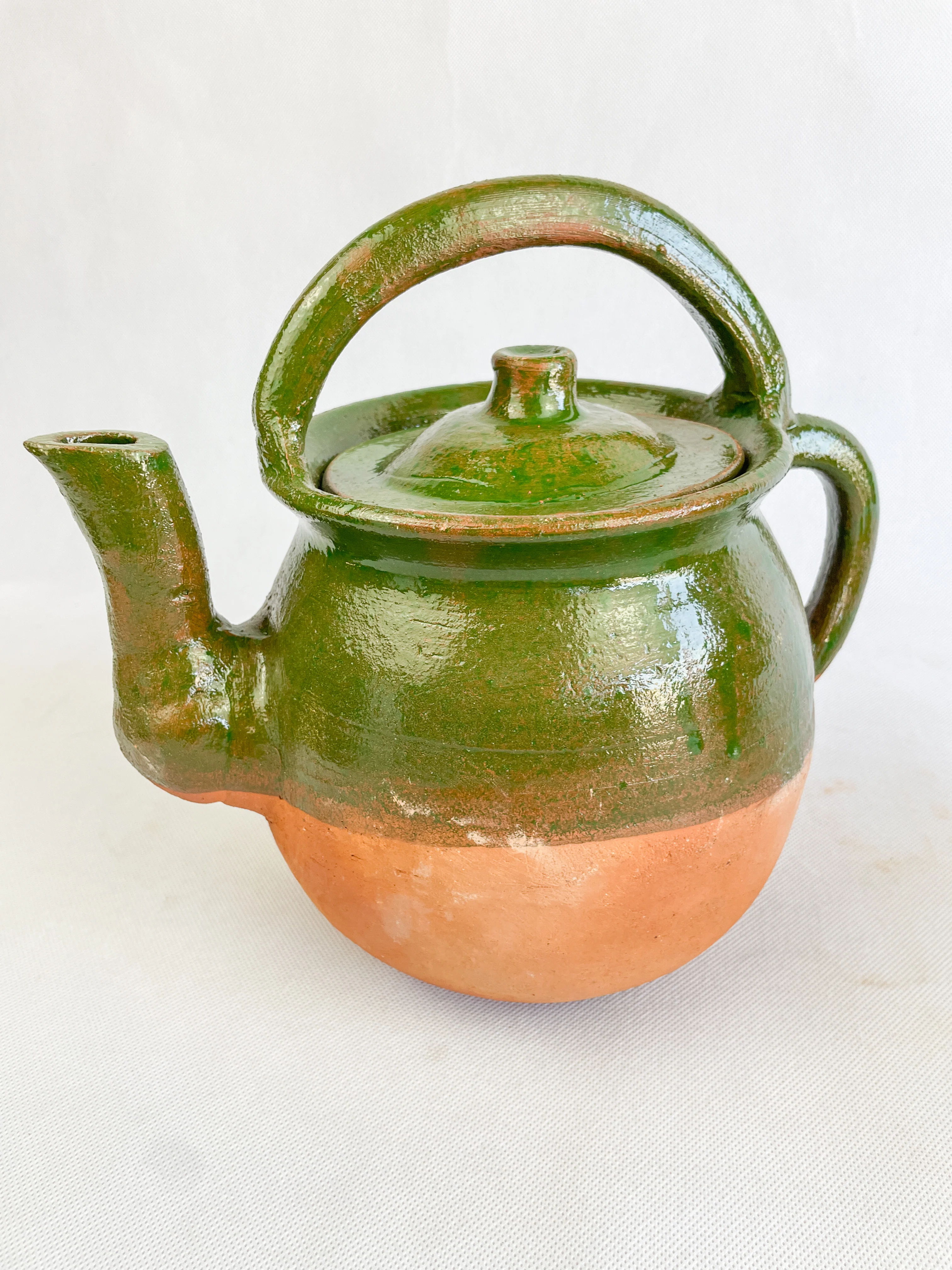 Tonala Mexican Tea Pot Tetera de Barro Lead Free Pottery Tea Pot Mexican Clay Pot Kettle