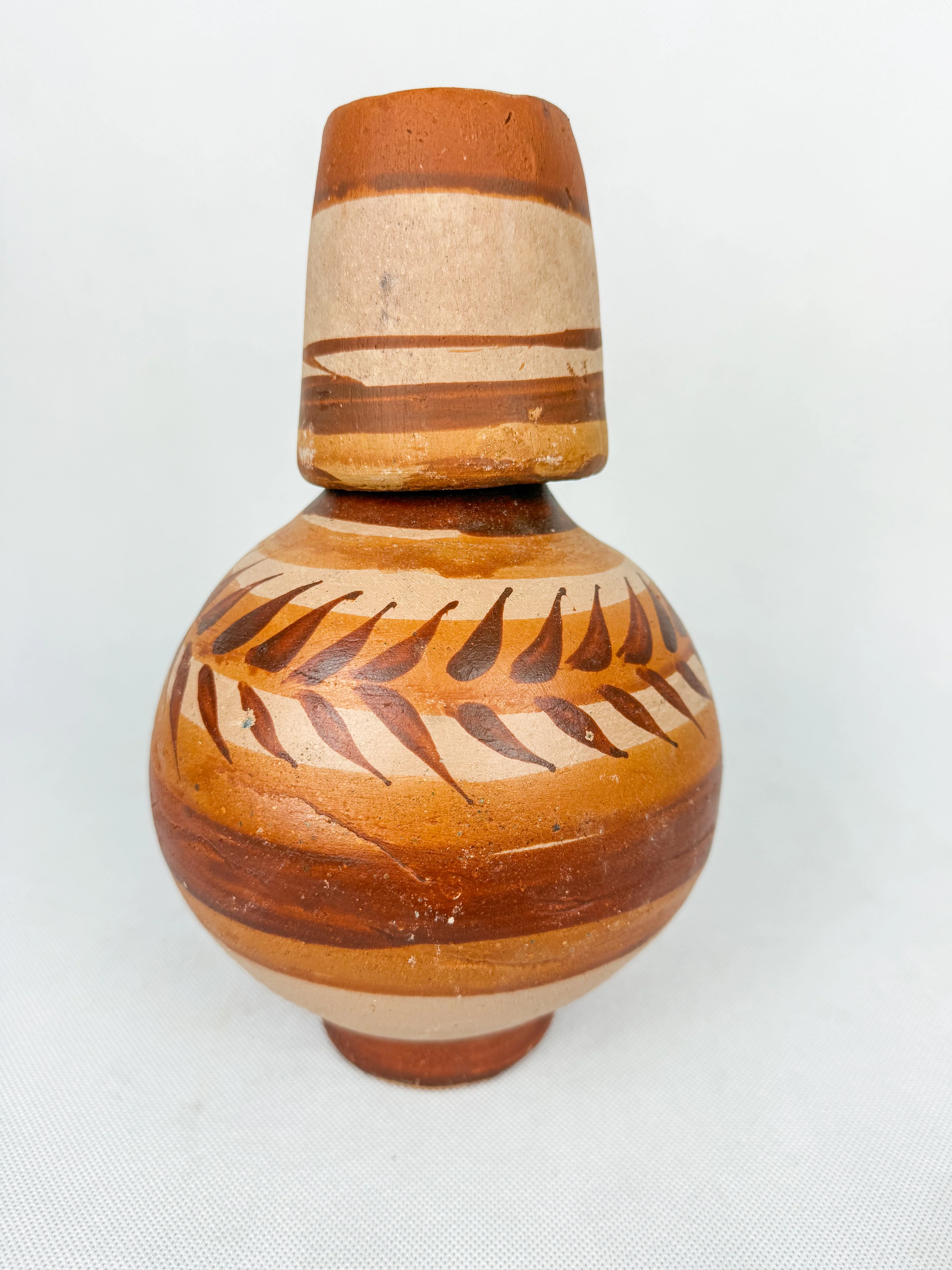 Jalisco Botellon de Barro Clay Water Jug Cantaro de Agua Terracotta Water Jug