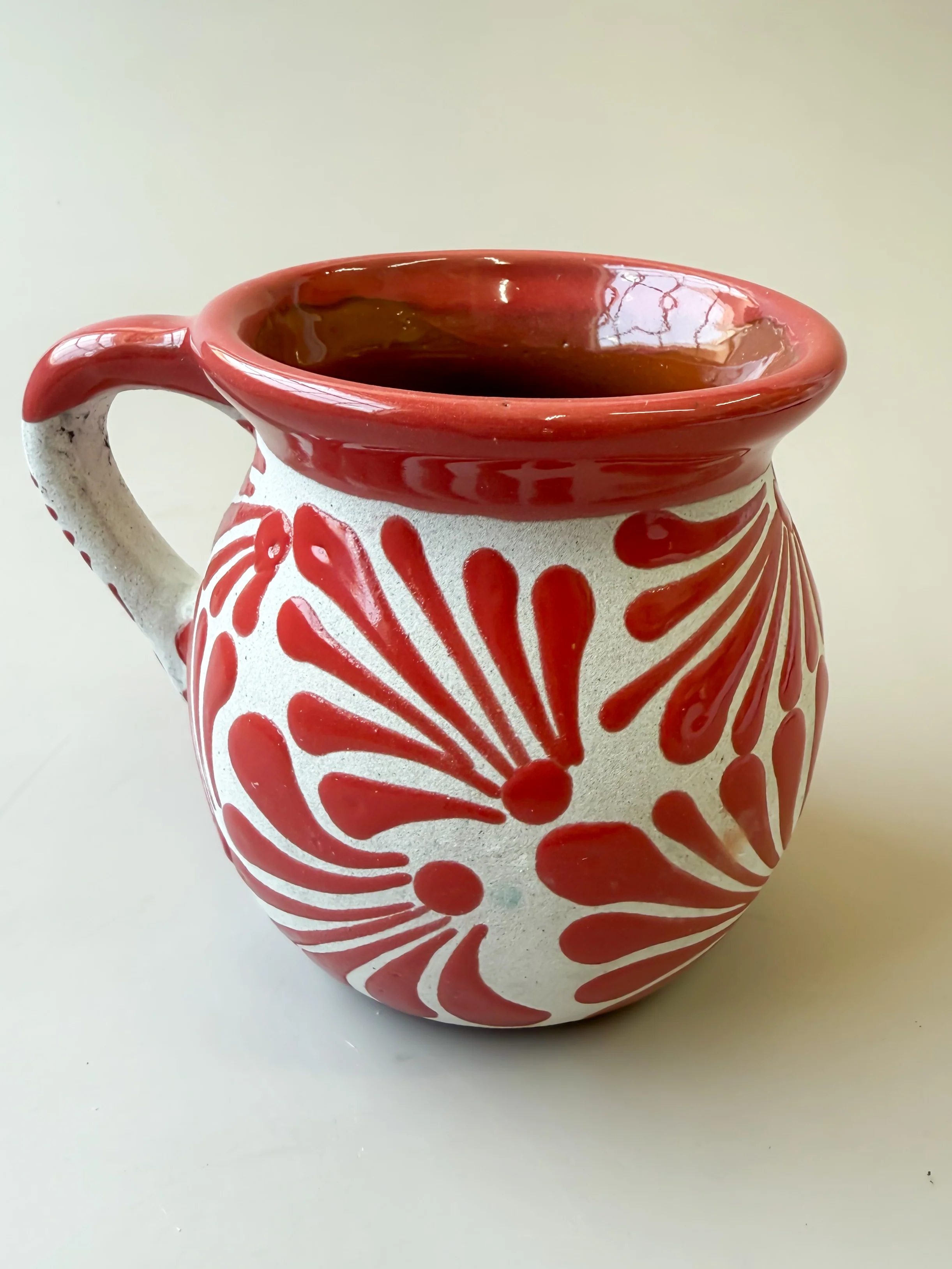 Mexican Clay Mugs 6pc Set Tazas De Barro Talavera Coffee Mug Jarritos de Barro Clay Cups