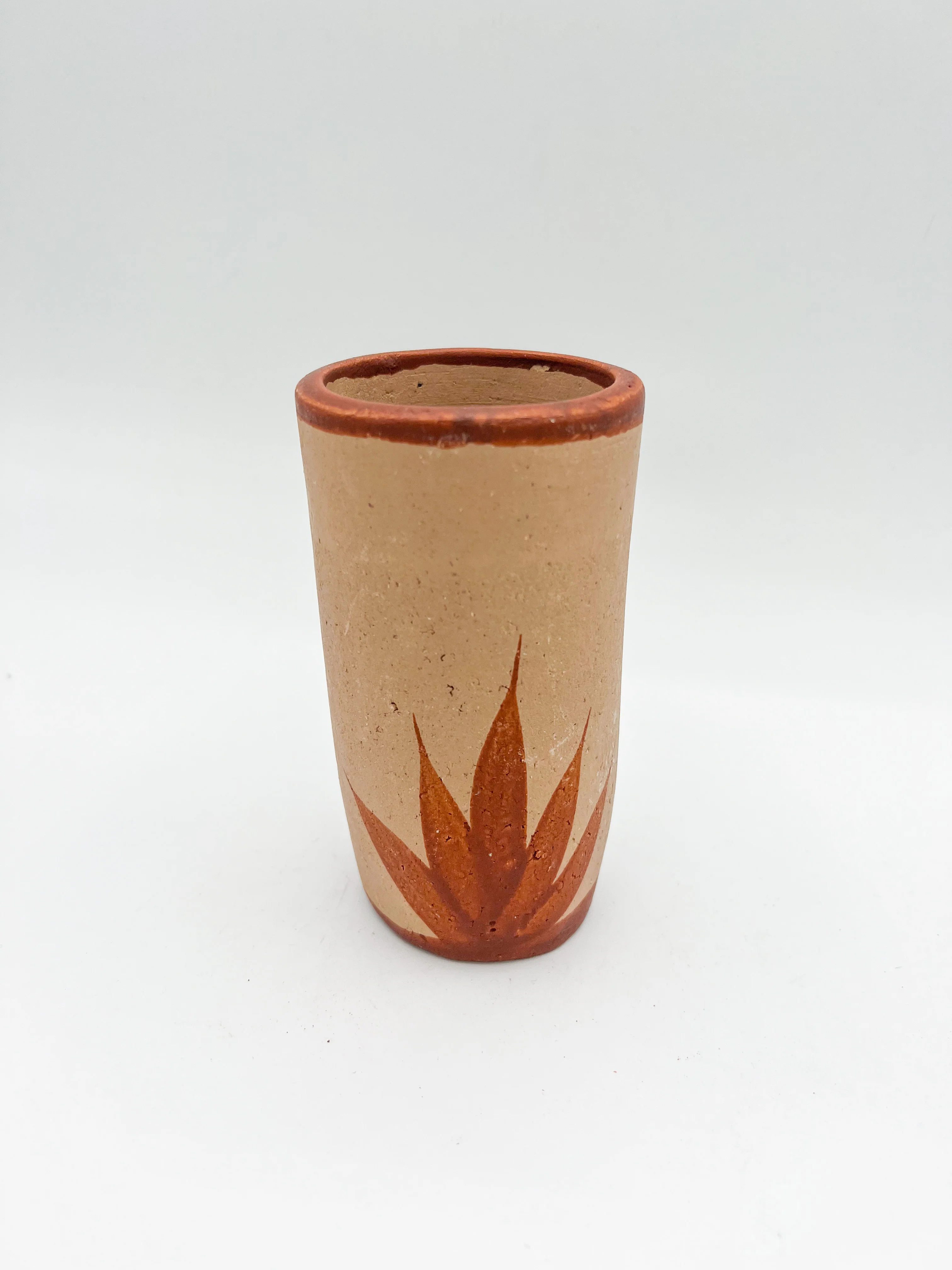 Terracotta Cups Mexican Clay Cups 2 Pc Set Traditional Mexican Clay Pottery