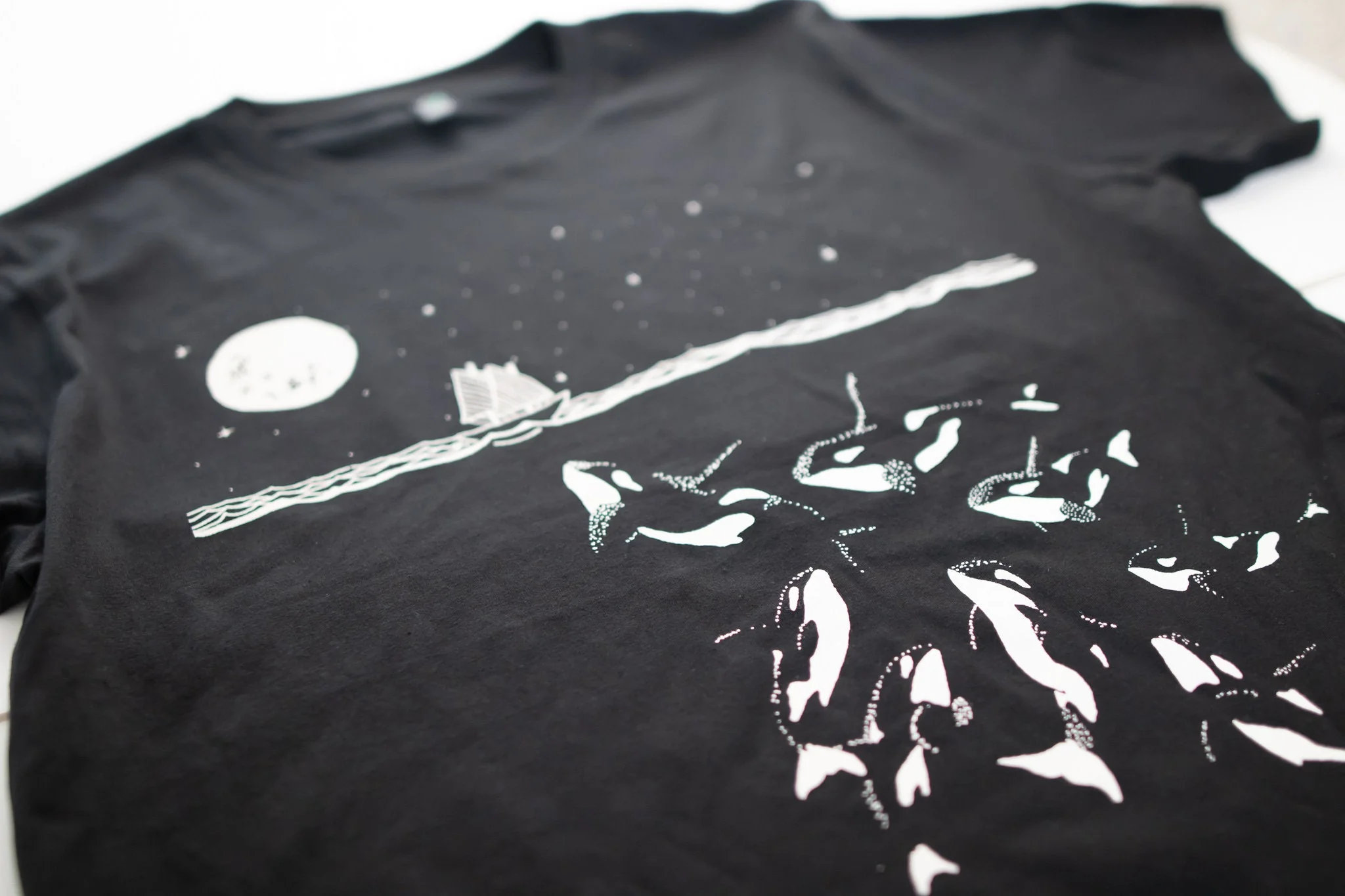 Midnight Orca - Killer Whale T-shirt. Organic cotton tee