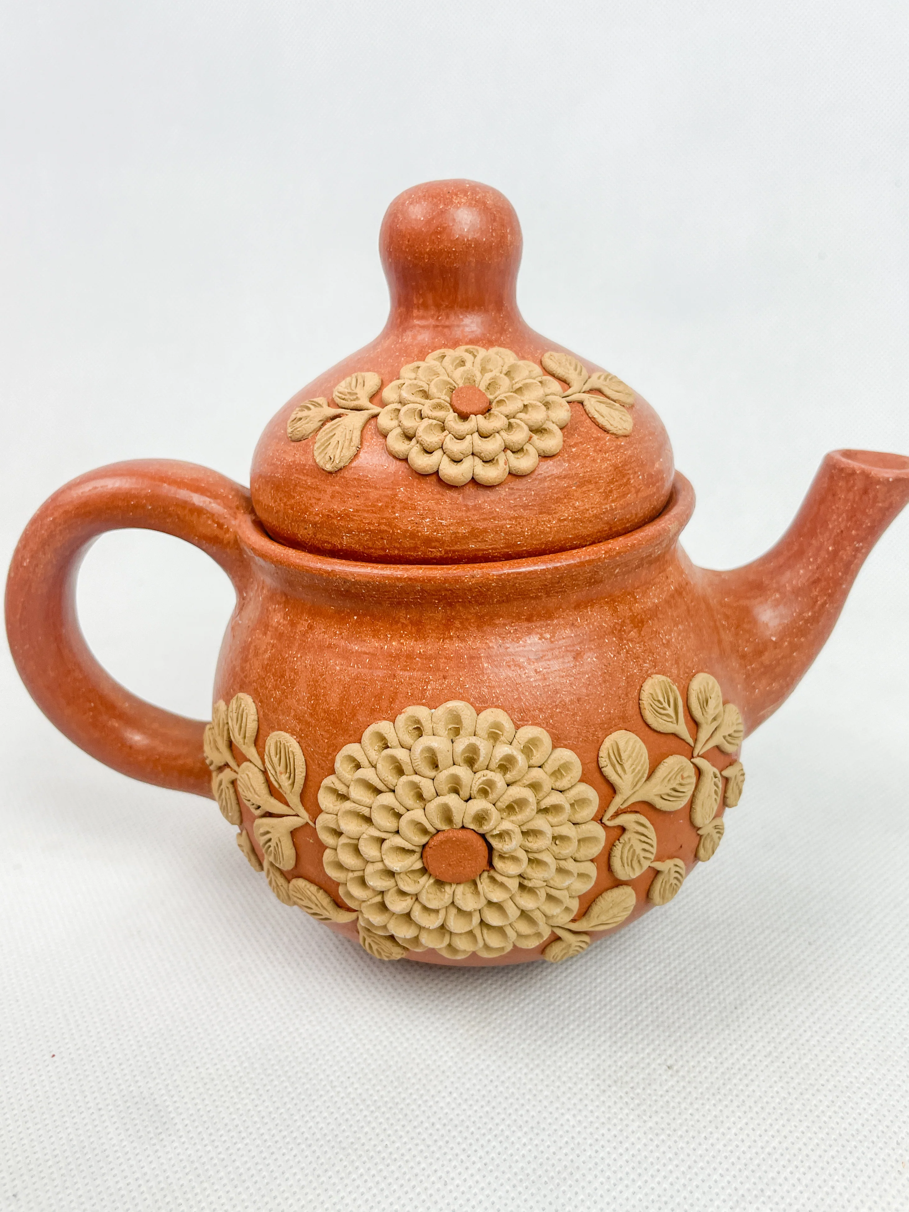 Velasco Oaxaca Pottery Tetera Mexican Tea Pot Clay Filigree Filigrana Oaxacan Pottery Atzompa Pottery