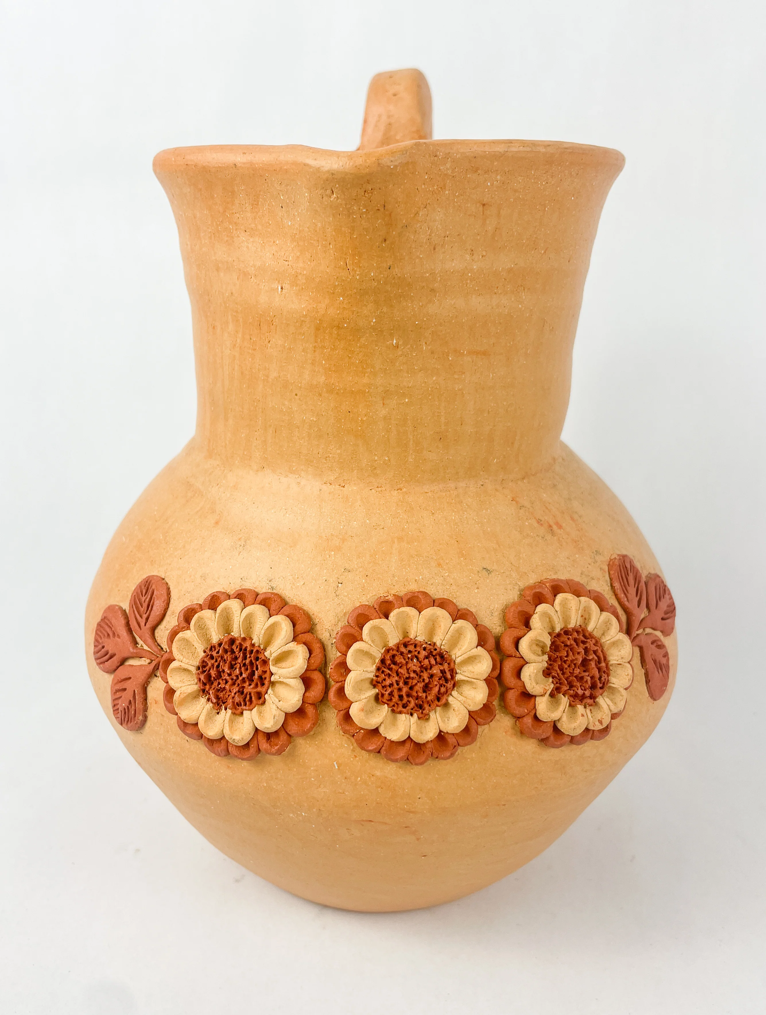 Velasco Oaxaca Pottery Pitcher Jarra Barro Clay Filigrana Oaxacan Pottery Atzompa Pottery Clay Filigree