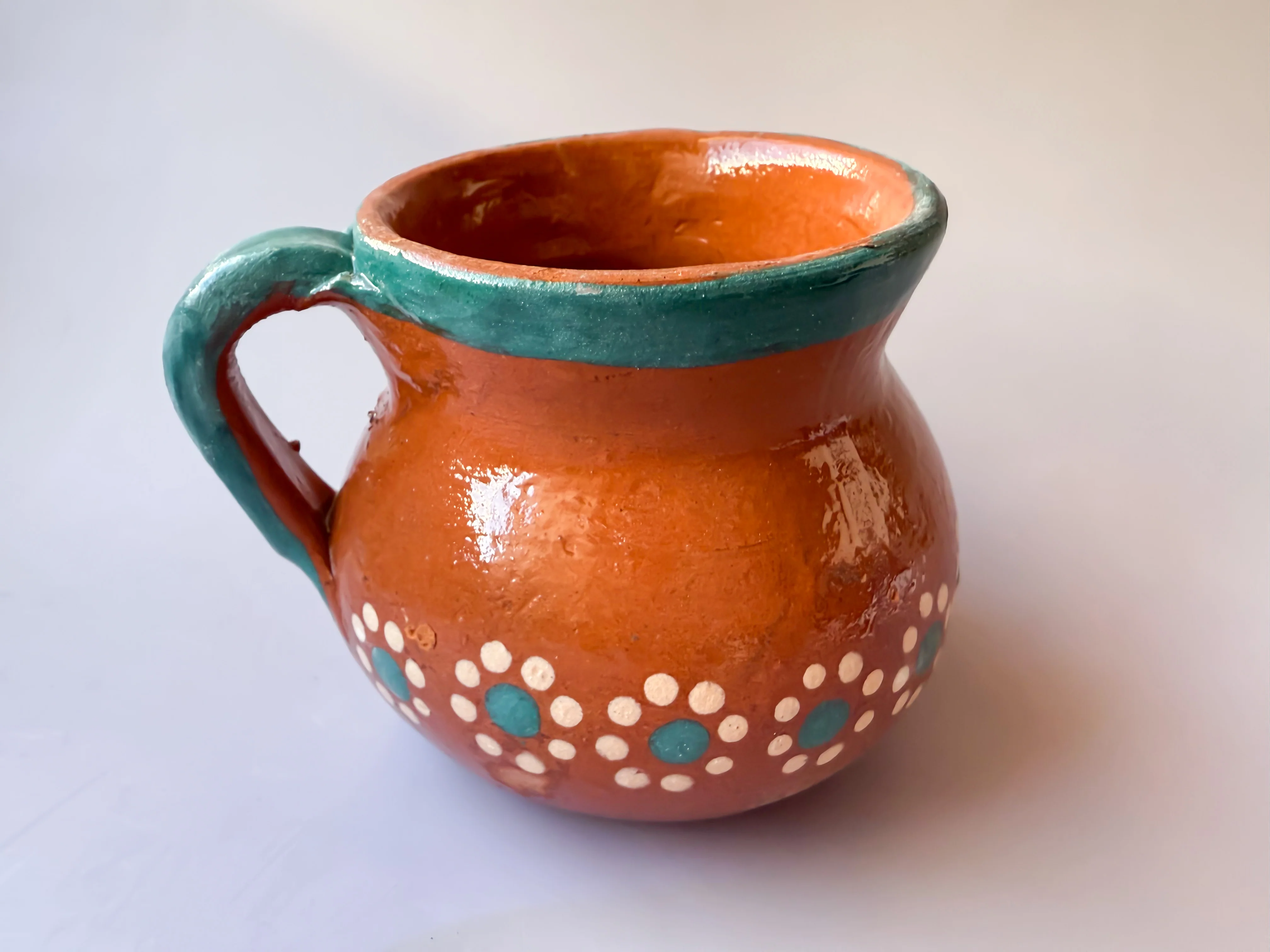 Mexican Clay Mugs Set of 4 Clay Cups Jarritos Tazas de Barro