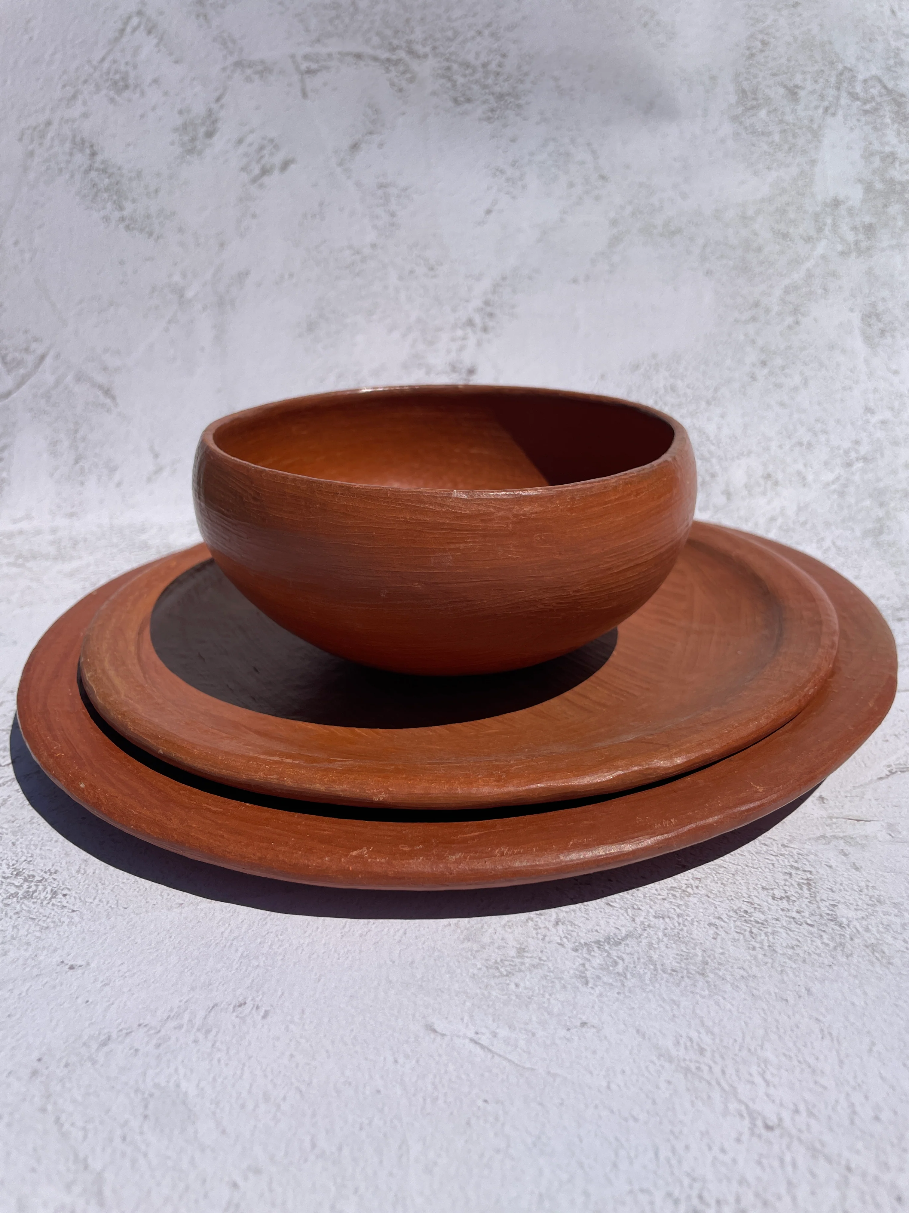 Oaxaca Red Clay Pottery Dinnerware Set Clay Bowls Mexican Red Clay Pottery Oaxaca Clay Pottery San Marcos Tlapazola Red Clay Pottery Plato Barro
