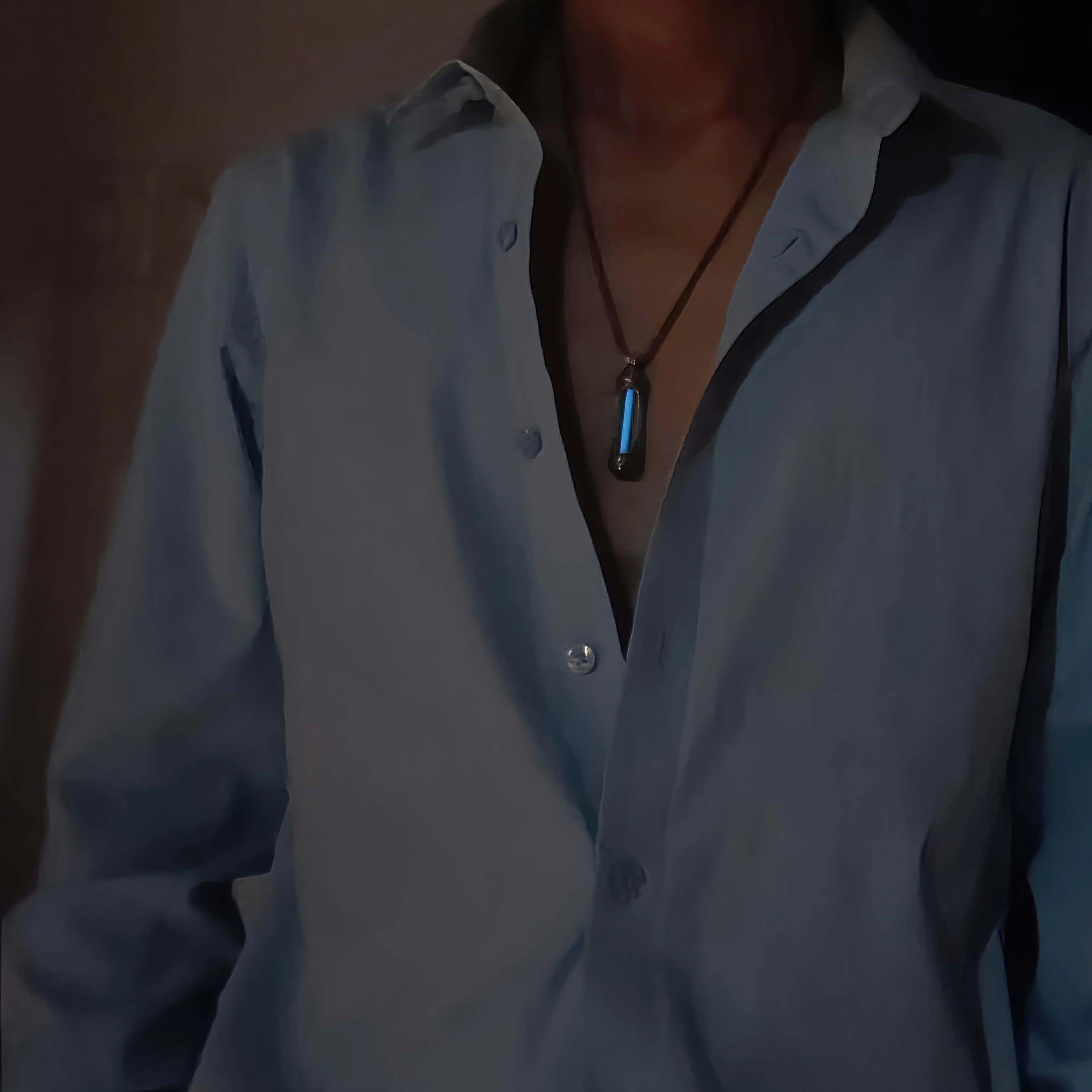 Eternal Glow Tritium Pendant Sterling Silver Necklace