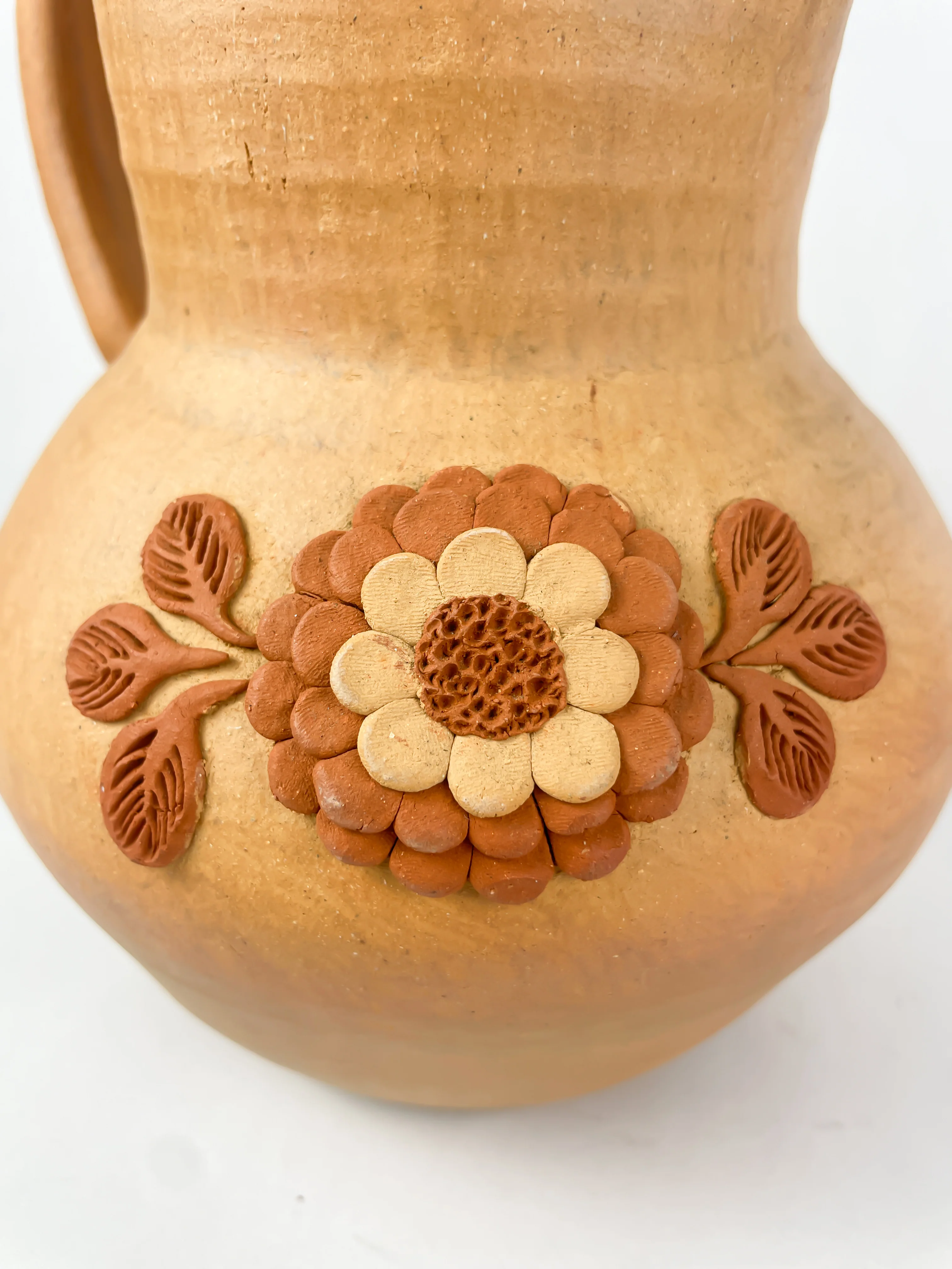 Velasco Oaxaca Pottery Pitcher Jarra Barro Clay Filigrana Oaxacan Pottery Atzompa Pottery Clay Filigree