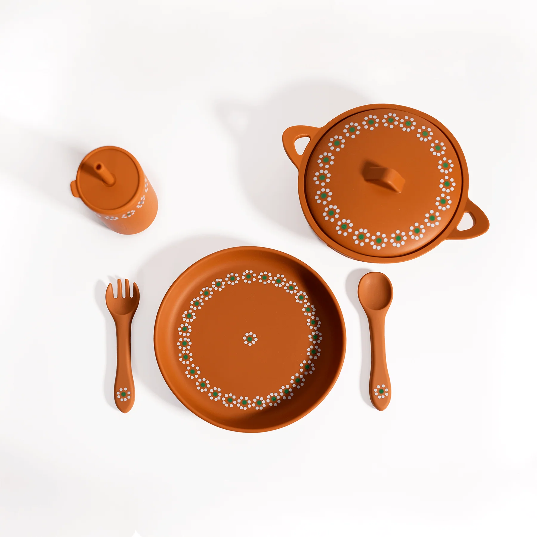 Mexican Clay Plate Baby Mexican Inspired Silicone Barro Meal Set